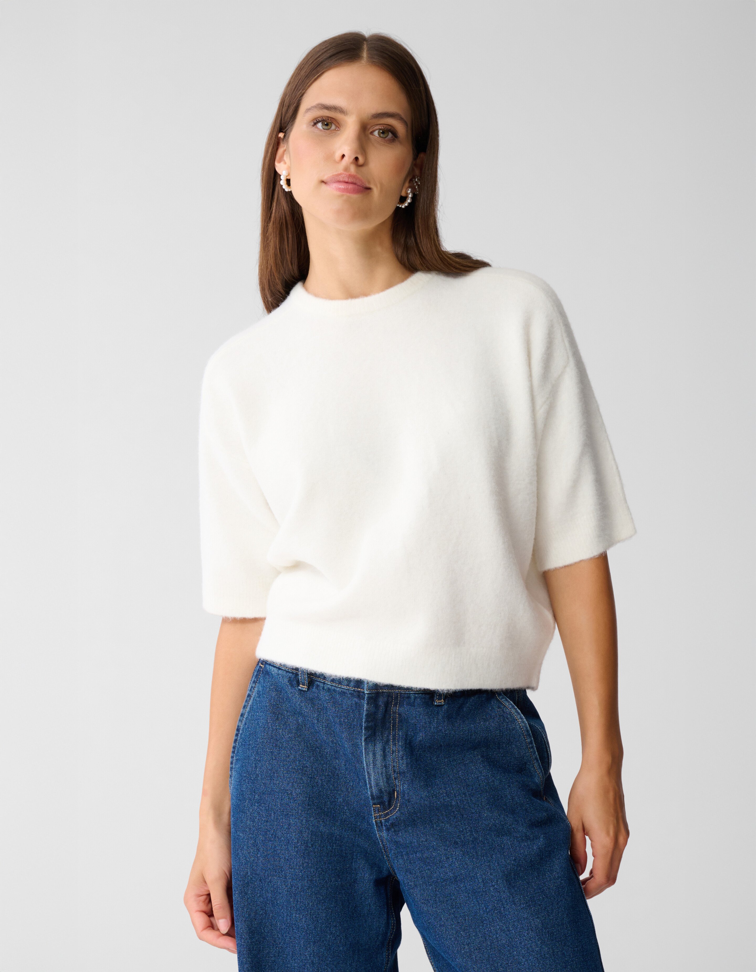 Kurzärmliges Stricktop Off White von Mieke SHOEBY WOMEN