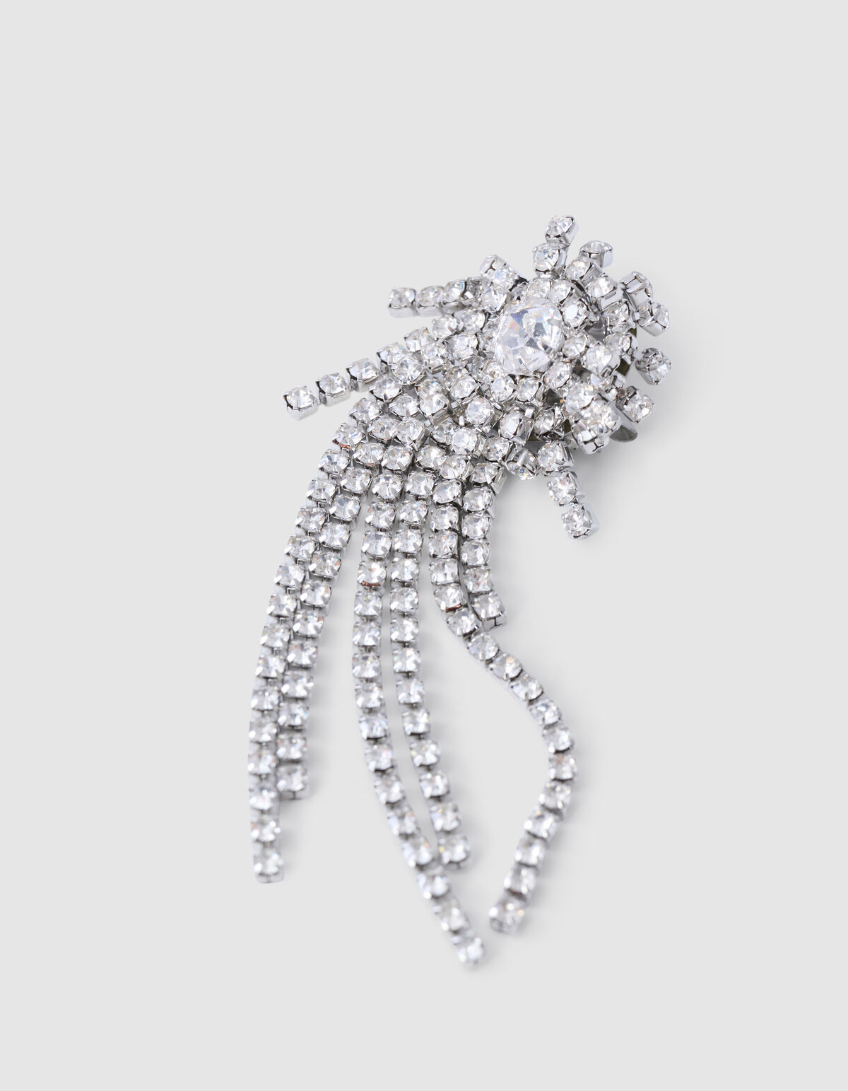 Strass Stern Brosche Silber SHOEBY ACCESSOIRES