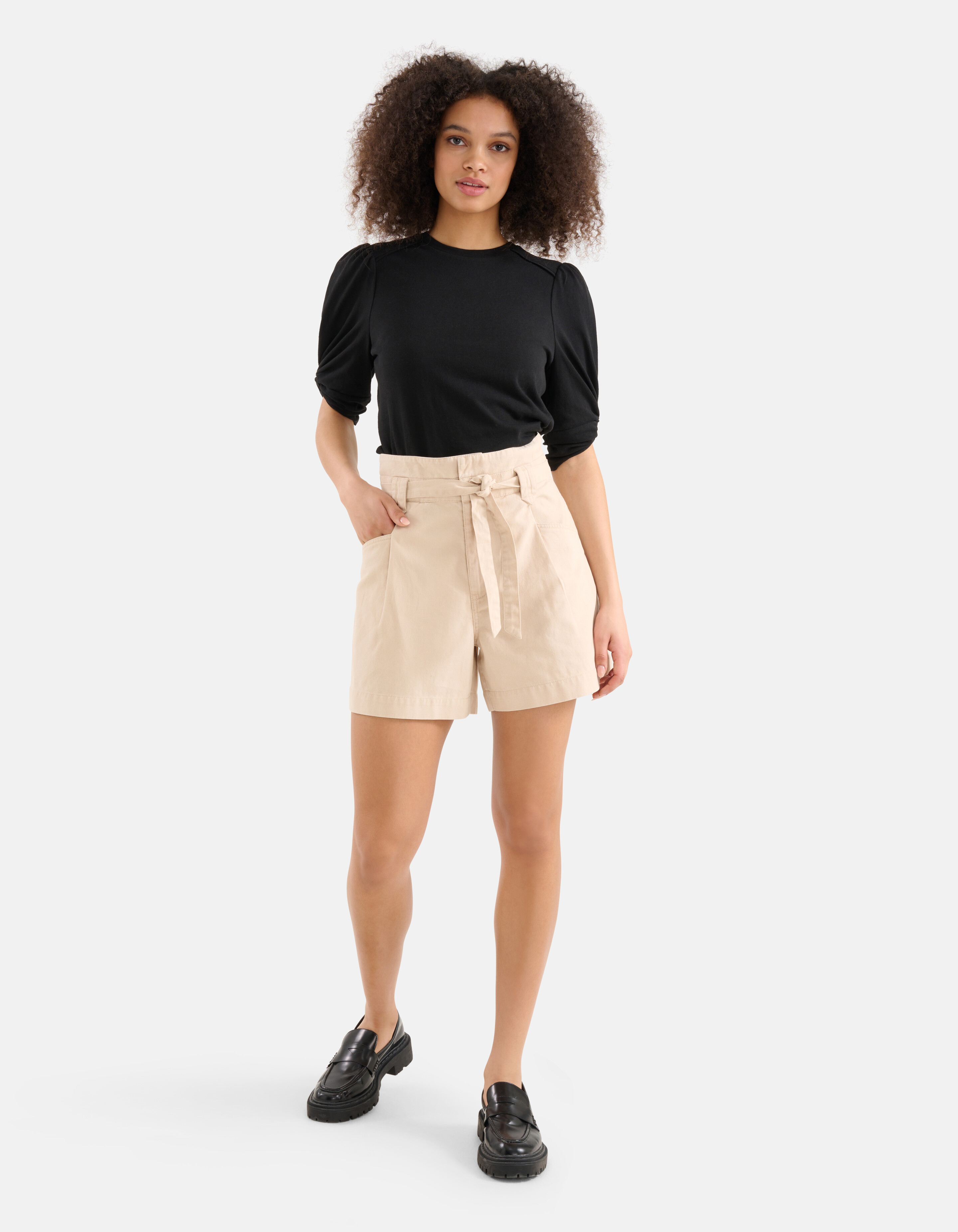 Knot-T-Shirt Schwarz SHOEBY WOMEN