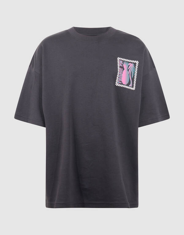 Tropic Artwork T-Shirt Dunkelgrau SHOEBY BOYS