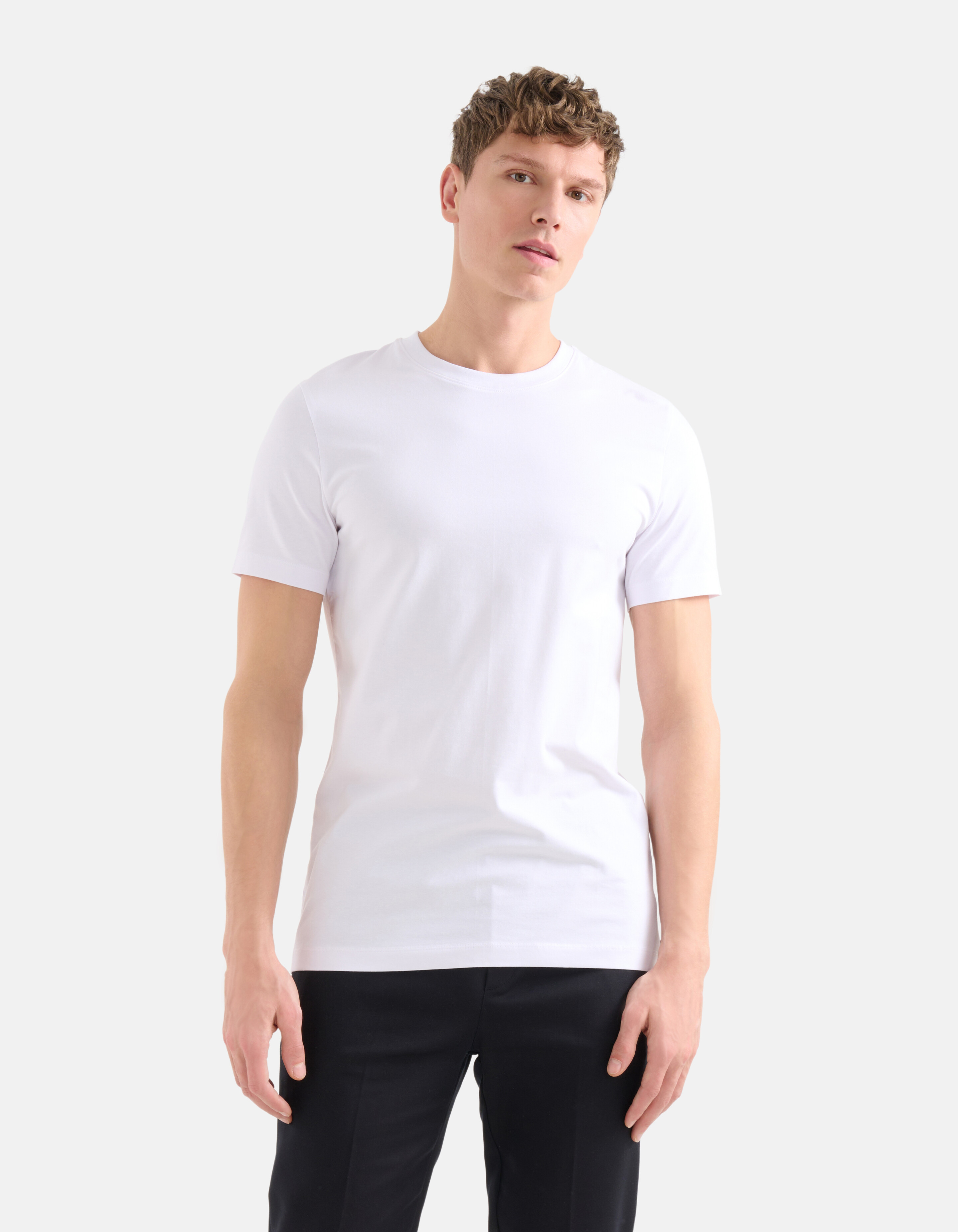 Basic-T-Shirt Weiß SHOEBY MEN