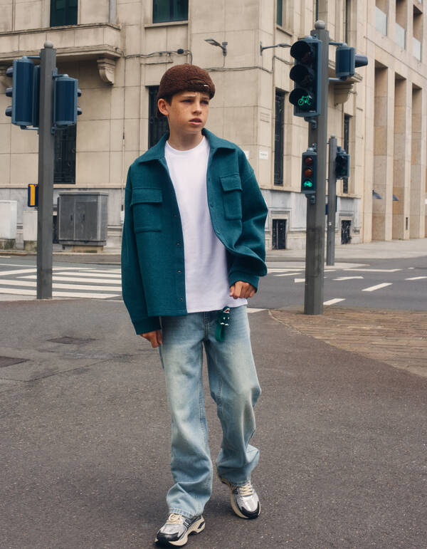 Baggy Fit Jeans Hellblau Verwaschen SHOEBY BOYS
