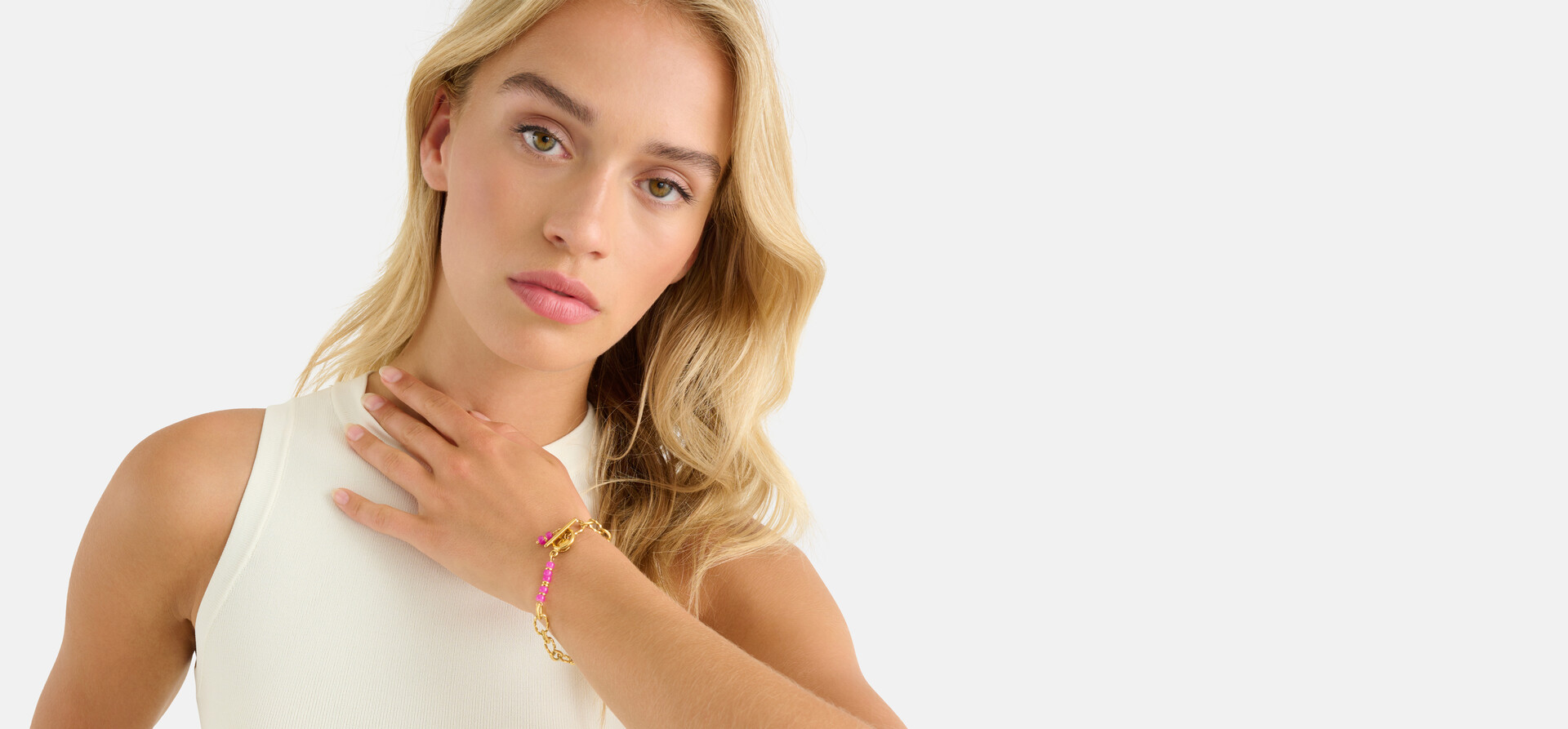 Perlenketten-Armband Gold SHOEBY ACCESSOIRES