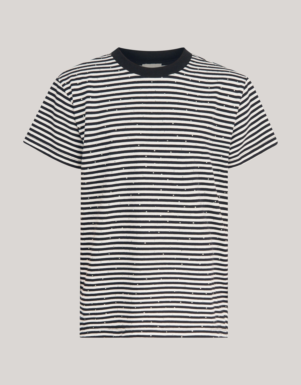 &Uuml;bergro&szlig;es T-Shirt von Gestreept Strass SHOEBY GIRLS