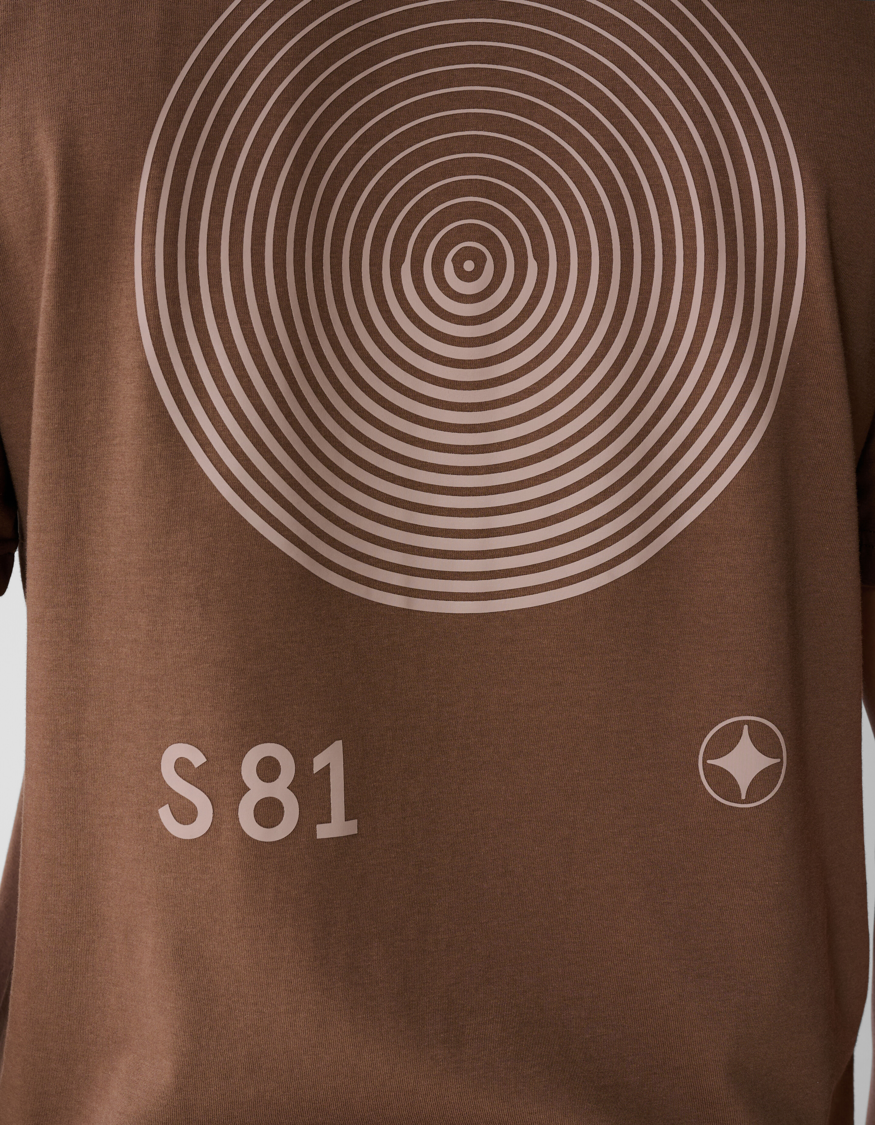 Logo-Kreis-Kunst T-Shirt Braun SHOEBY MEN