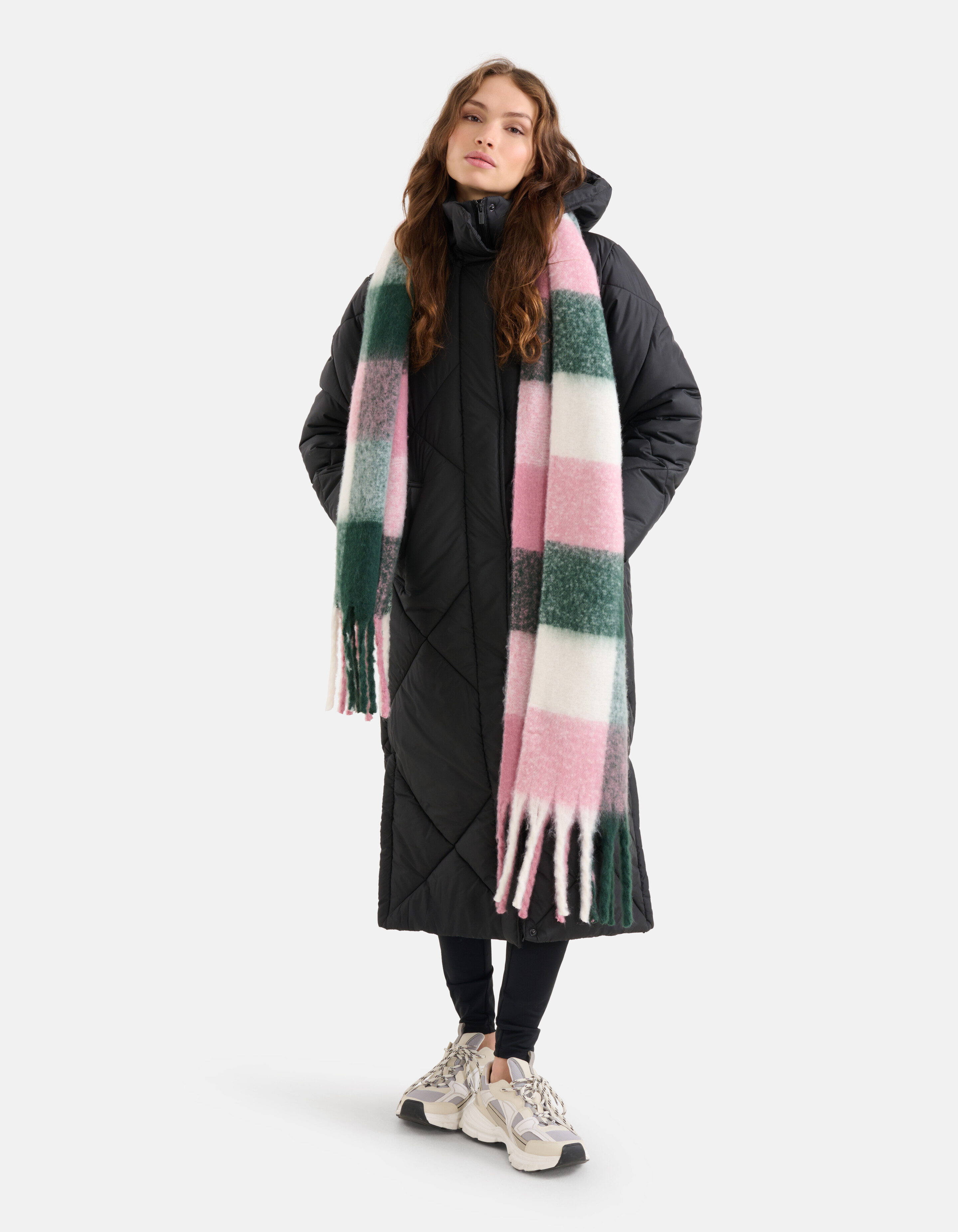 Kariertes Halstuch Dunkelgrün SHOEBY ACCESSOIRES