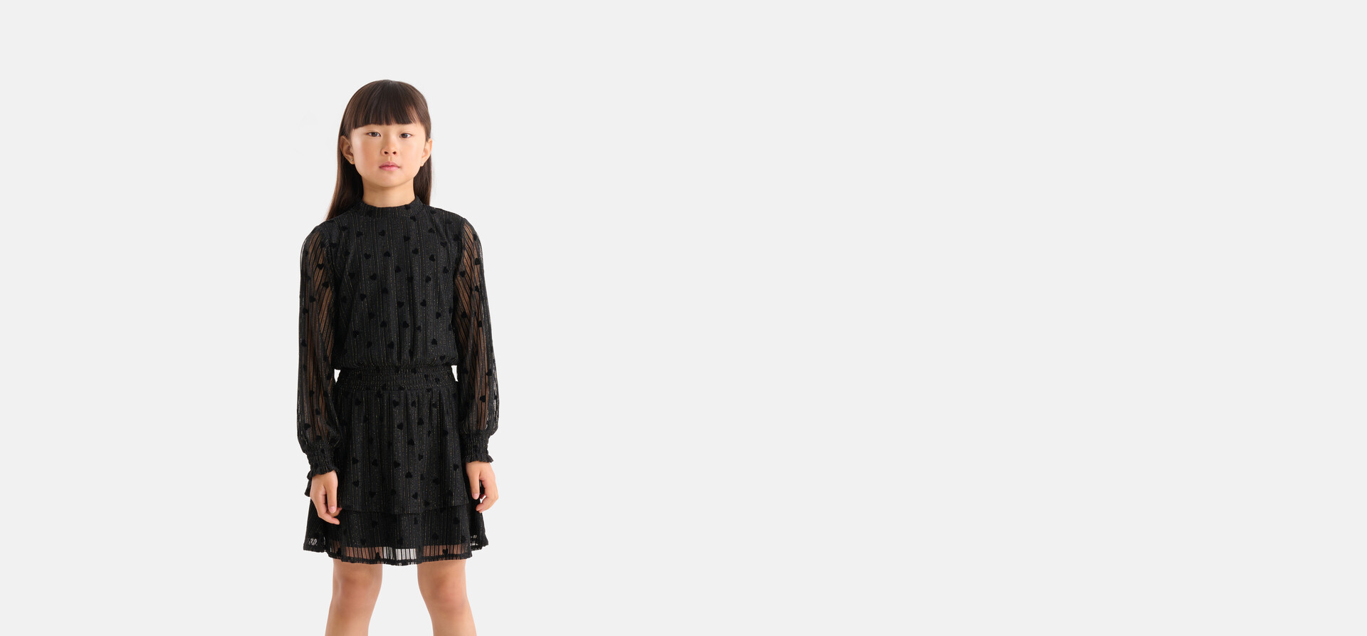Mesh-Kleid Schwarz SHOEBY GIRLS