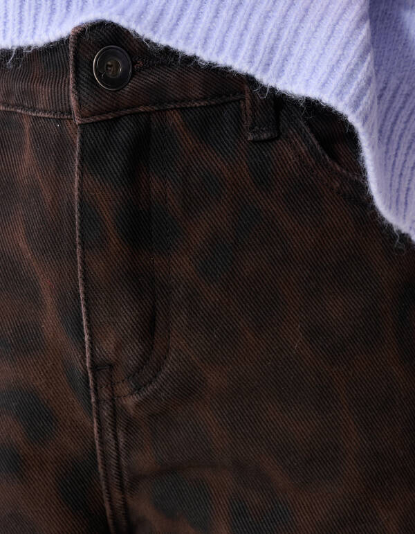 Braune Cargohose Leopardenmuster SHOEBY GIRLS