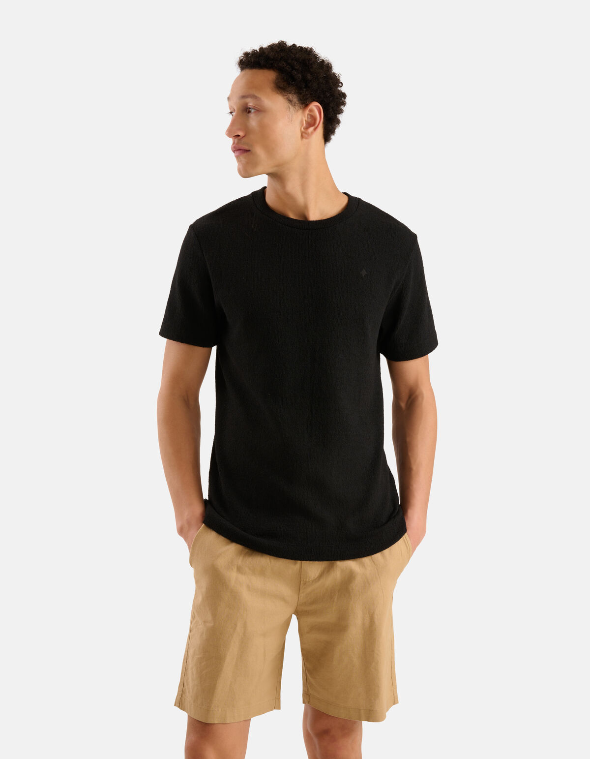 Boucle-T-Shirt Schwarz SHOEBY MEN