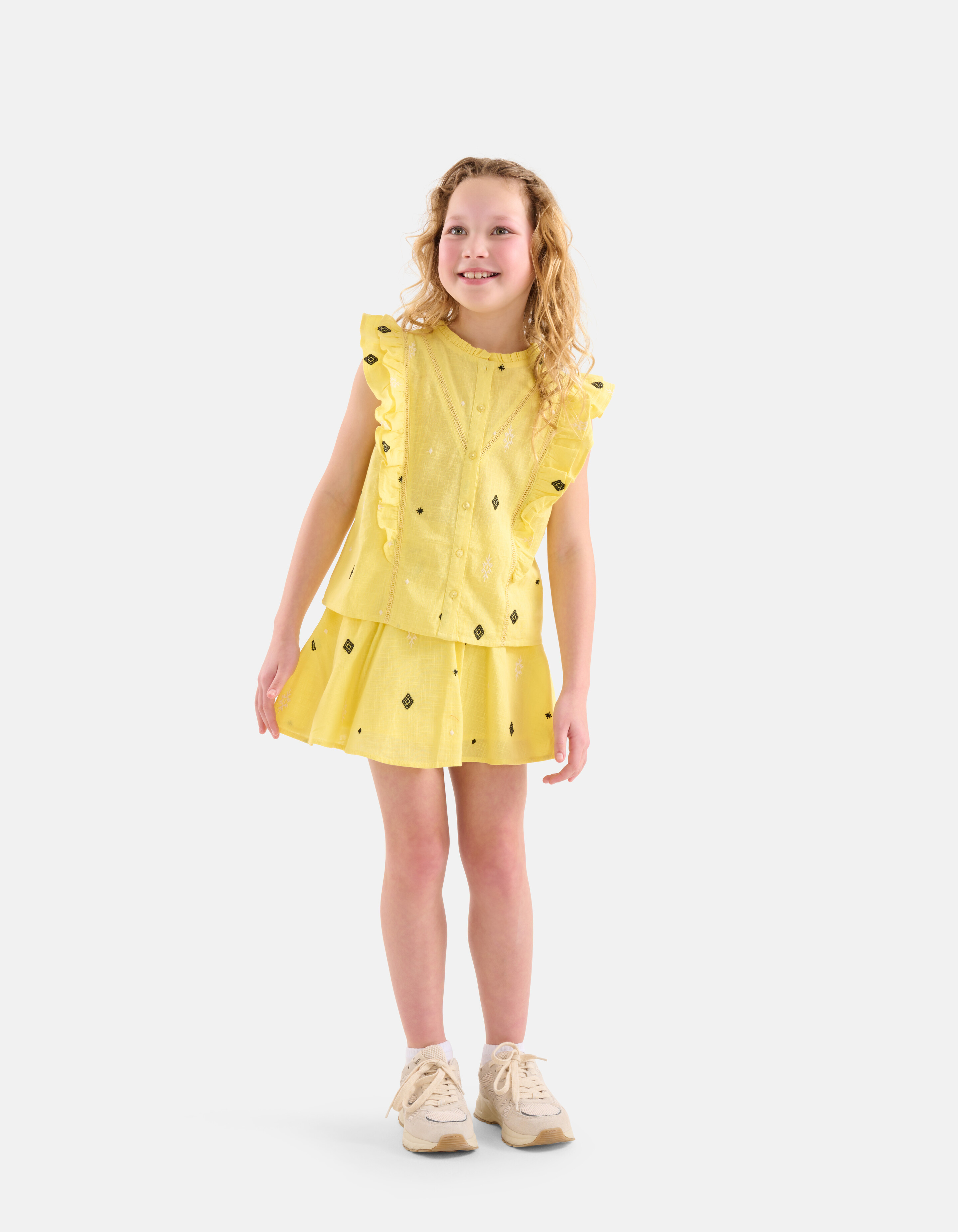 Bluse mit Stickerei Gelb SHOEBY GIRLS