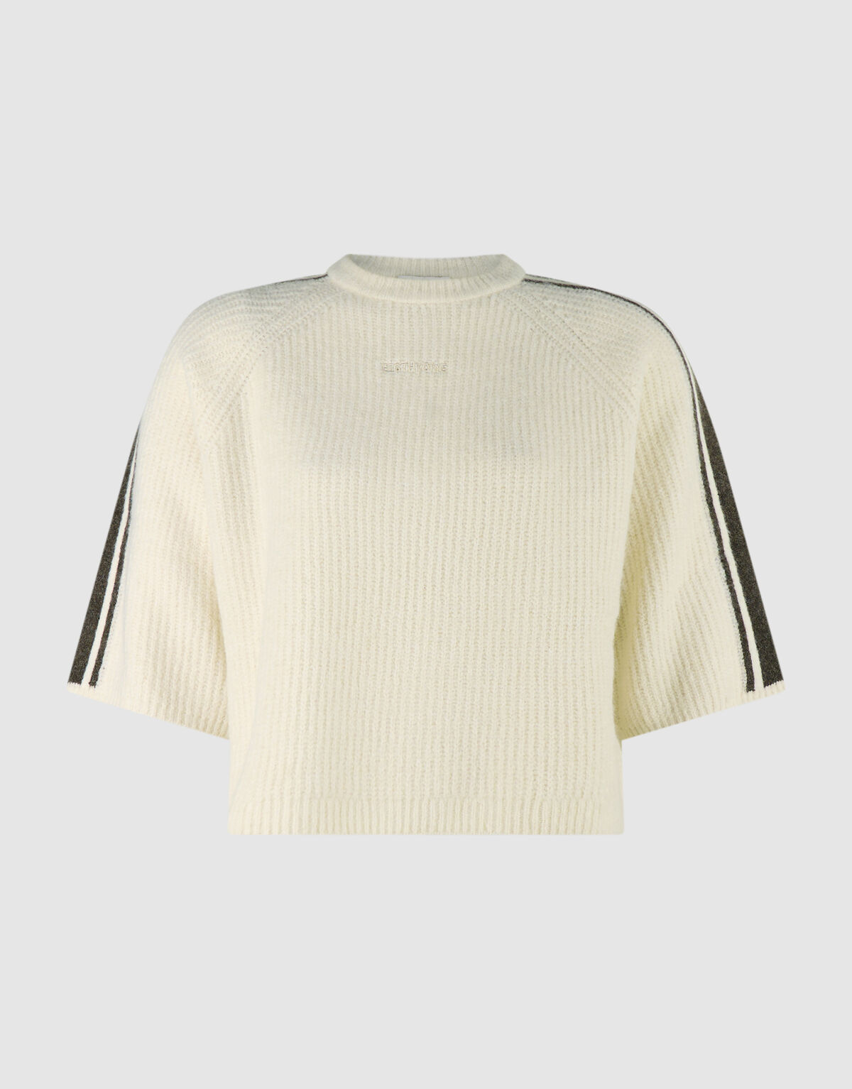 Gestreifter Pullover Mit Halblangen &Auml;rmeln Ecru SHOEBY WOMEN
