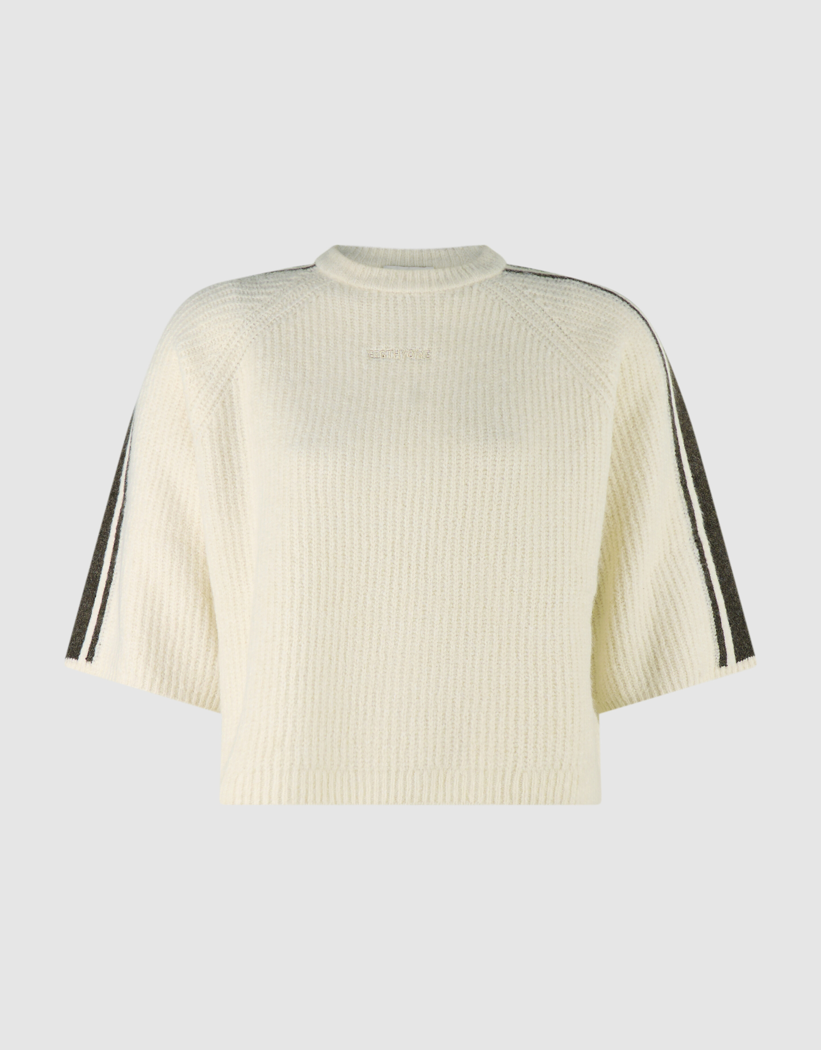 Gestreifter Pullover Mit Halblangen &Auml;rmeln Ecru SHOEBY WOMEN