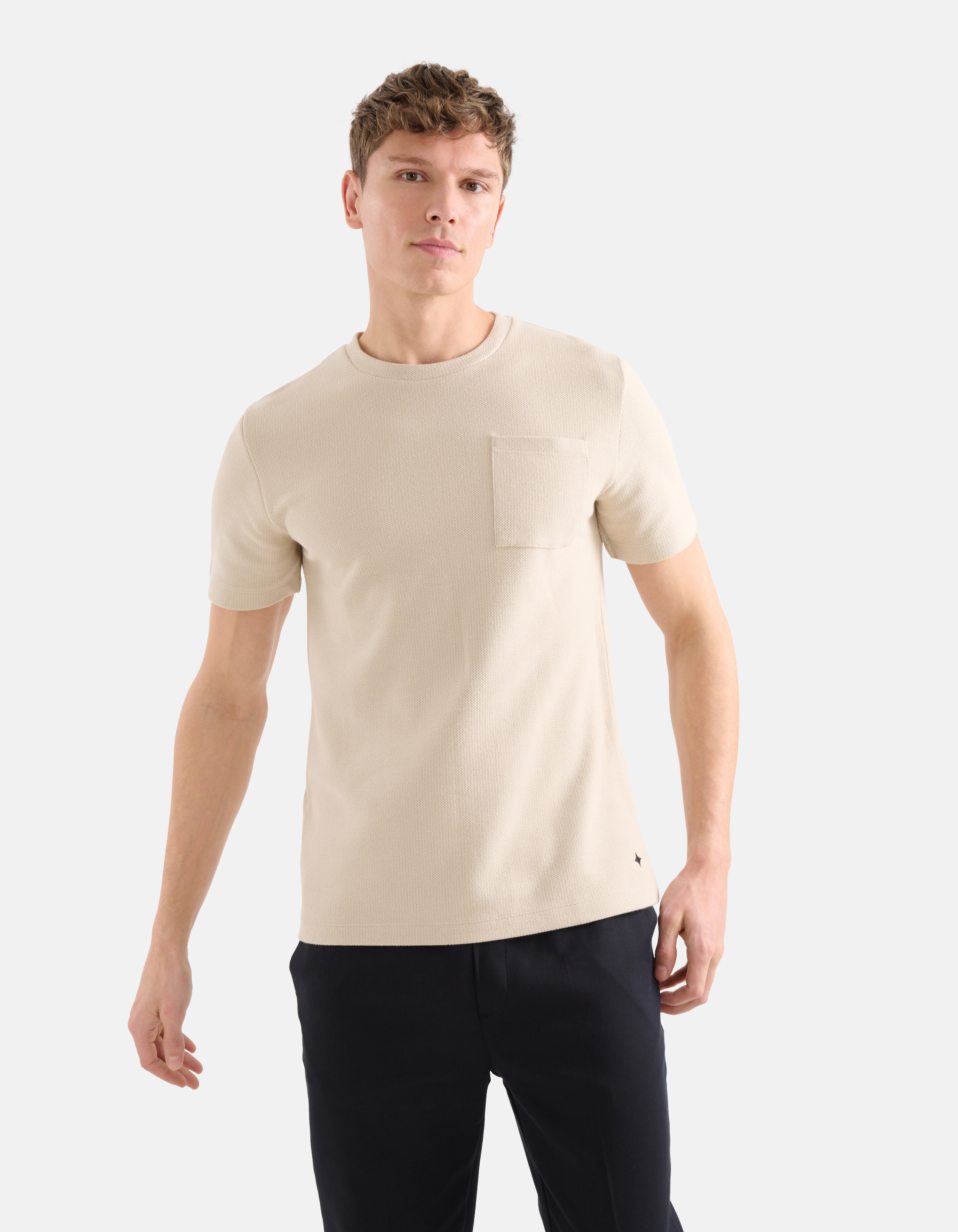 Struktur T-Shirt Beige SHOEBY MEN