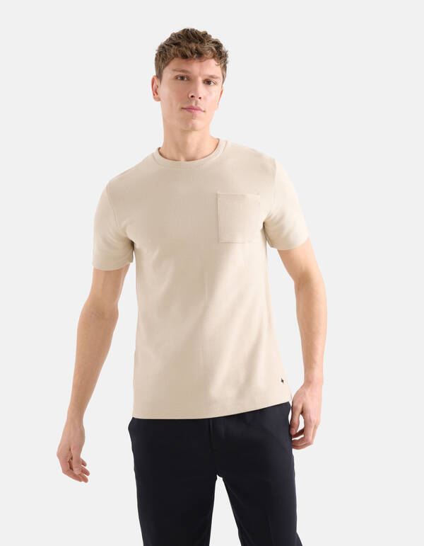Struktur T-Shirt Beige SHOEBY MEN