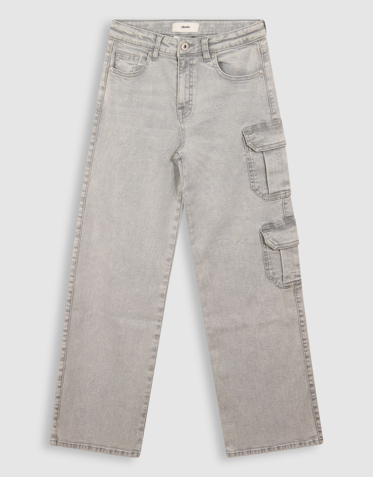Pocket Straight Fit Jeans Grijs SHOEBY GIRLS