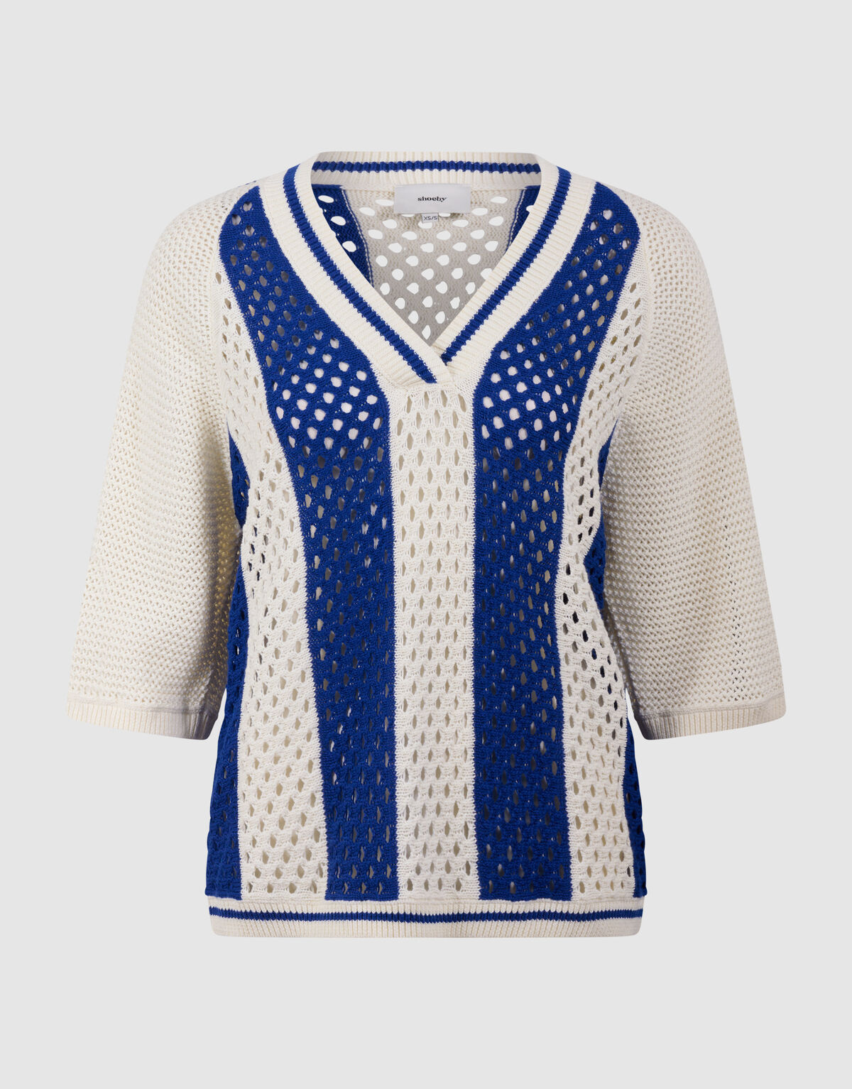 Gestricktes Sportliches T-Shirt Gebrochen Wei&szlig; SHOEBY WOMEN