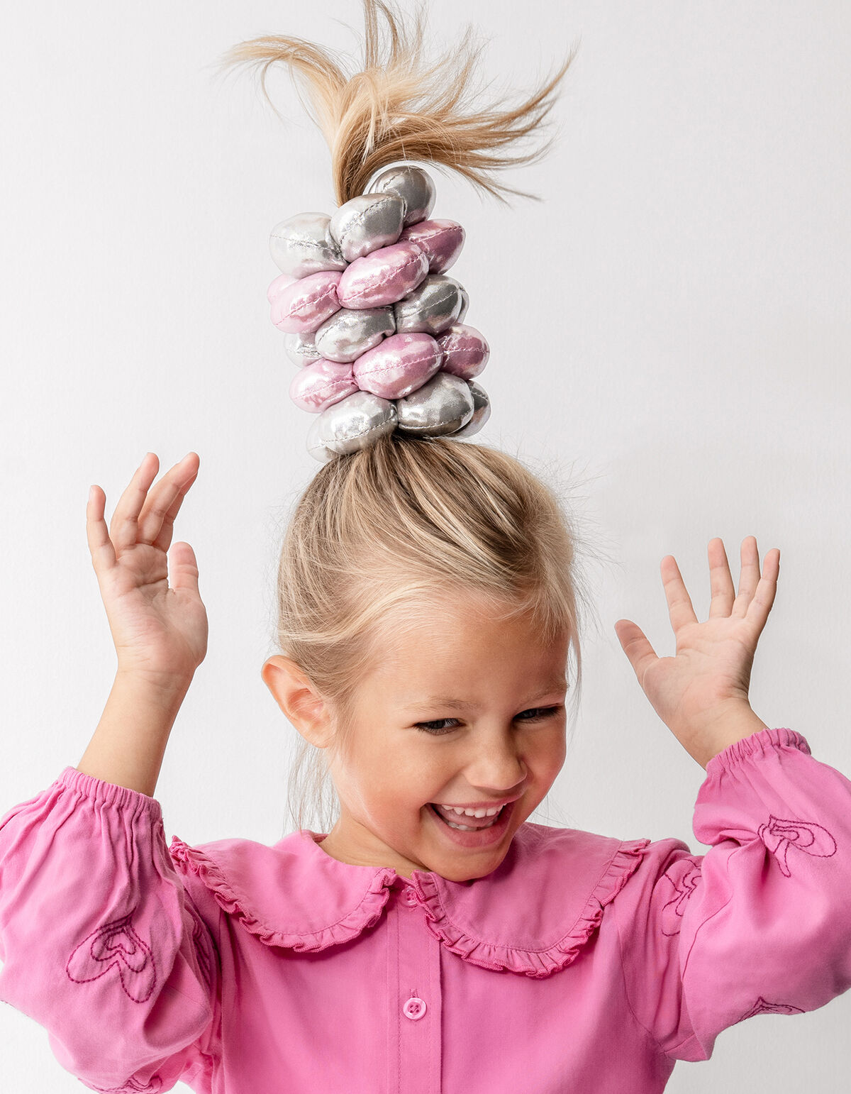 Shiny Flower Elastic Light Pink SHOEBY ACCESSOIRES