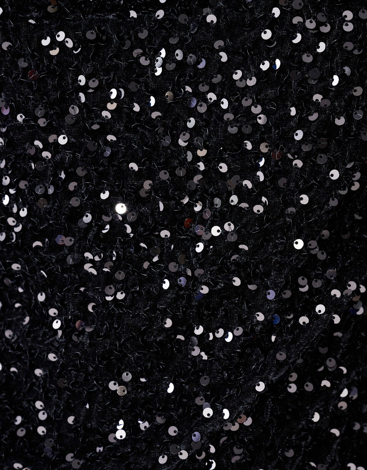 Pailletten-Wasserfall-Top Schwarz SHOEBY WOMEN