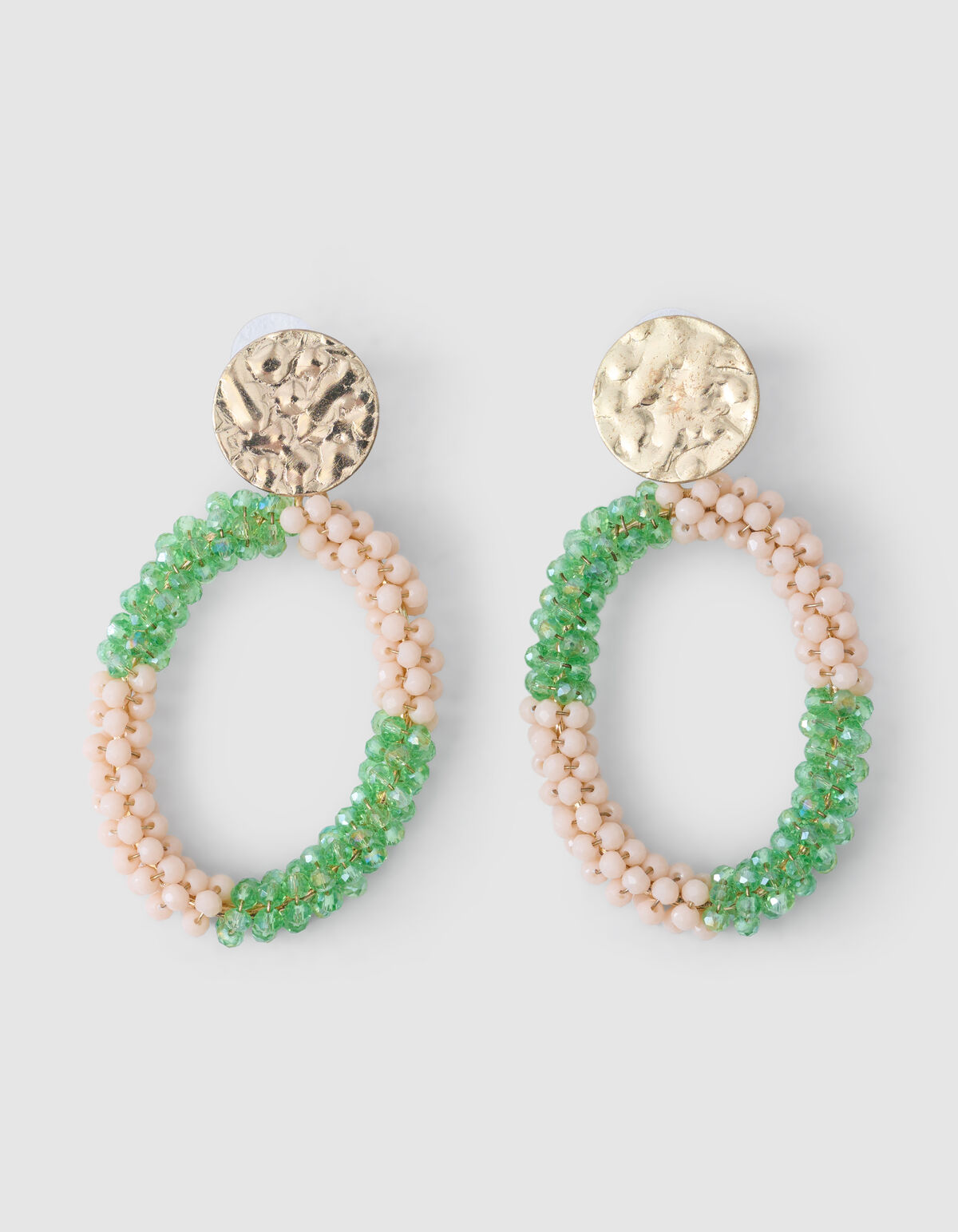 Ovale Ohrringe Gr&uuml;n SHOEBY ACCESSOIRES