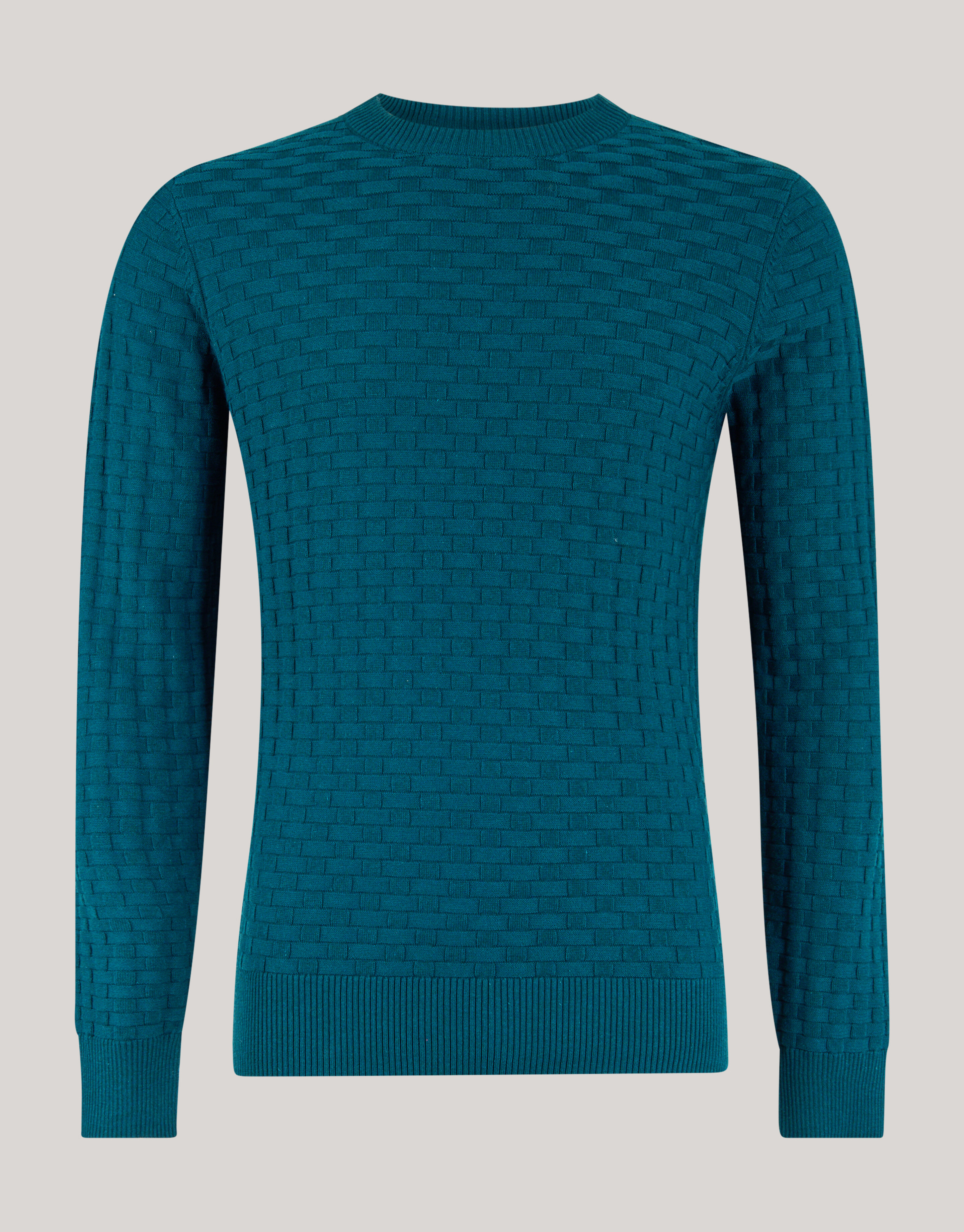 Strukturierter Pullover Dunkelgrün SHOEBY MEN