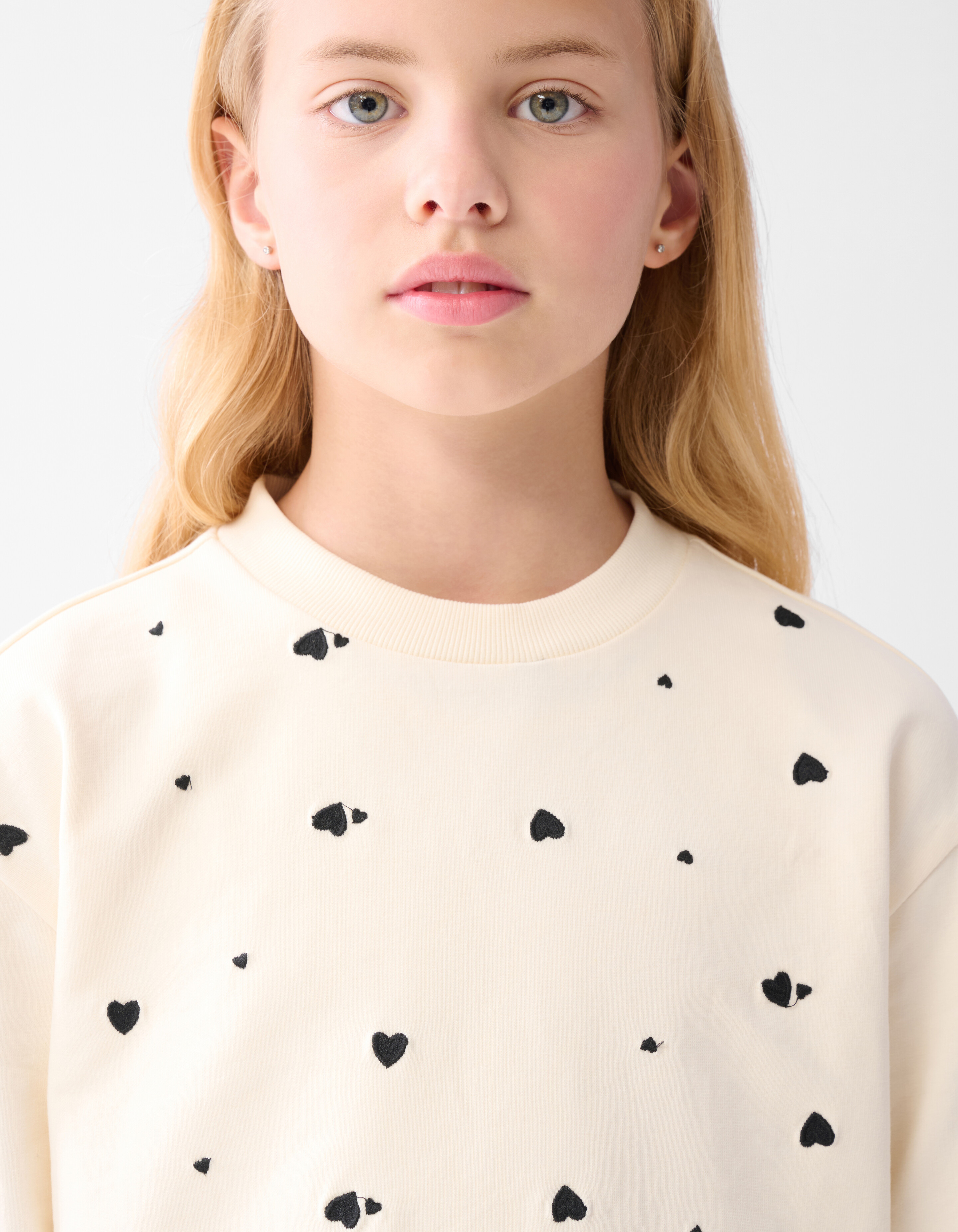 Longsleeve mit Herzmotiv Off White SHOEBY GIRLS