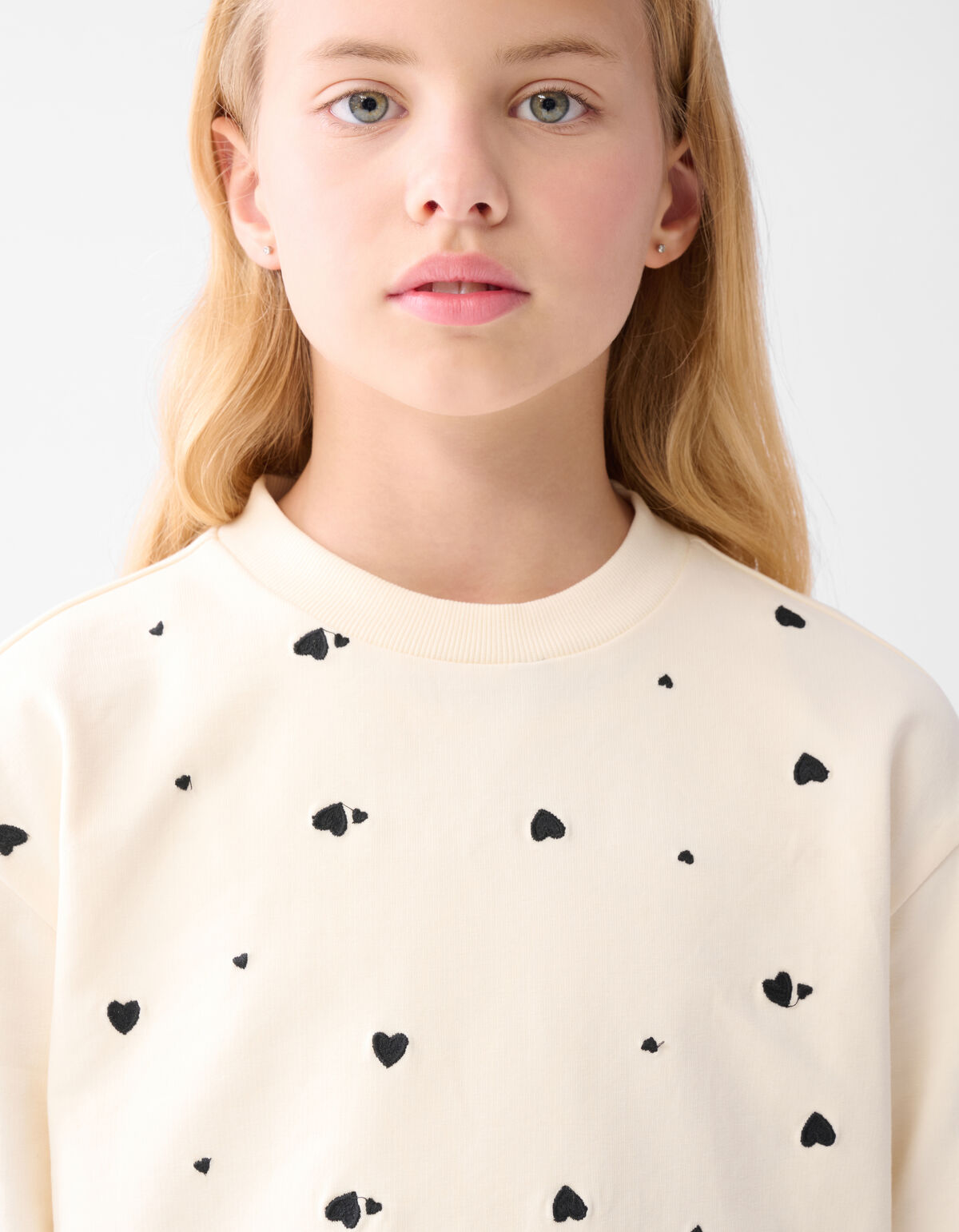 Longsleeve mit Herzmotiv Off White SHOEBY GIRLS