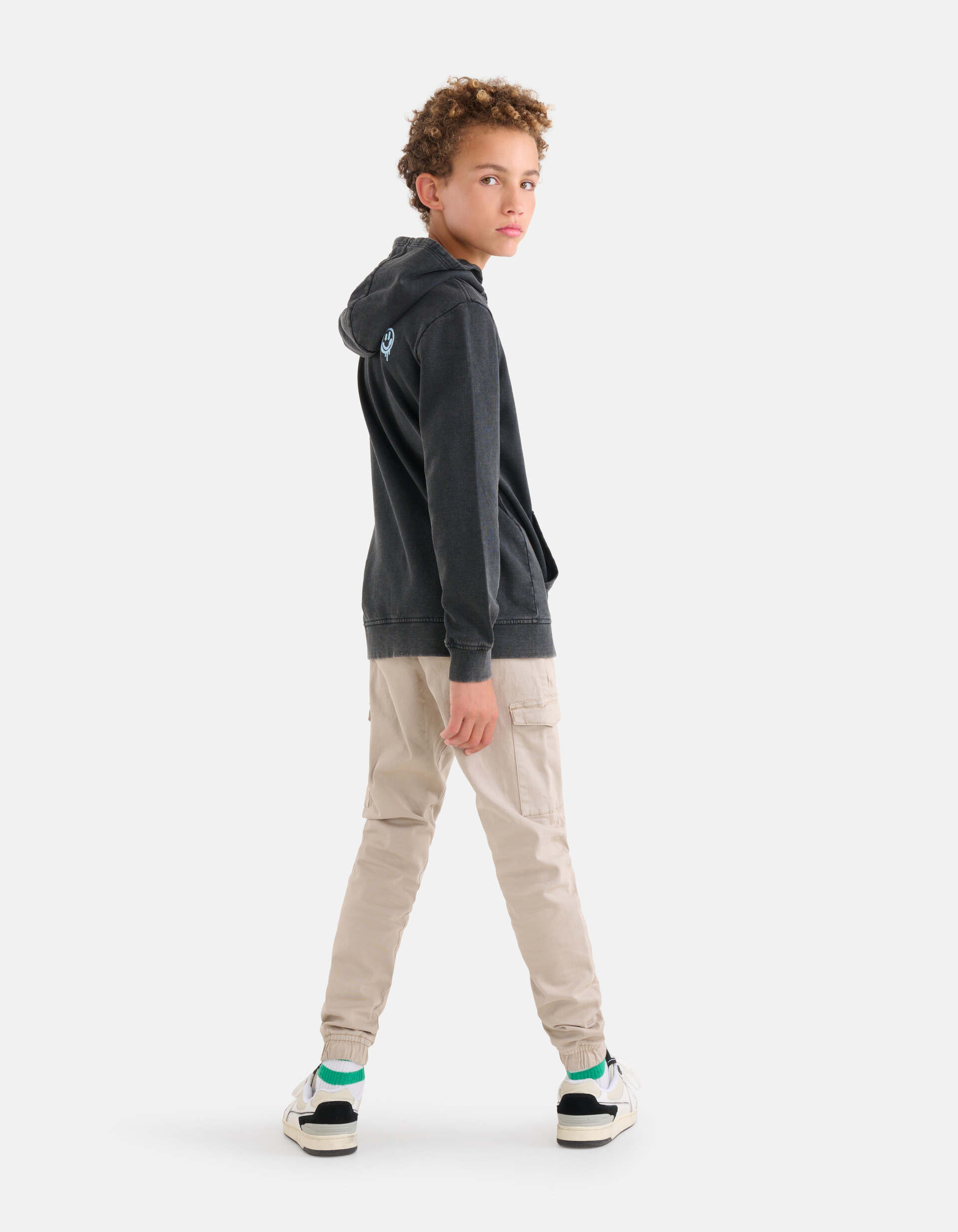 Washed Hoodie Dunkelgrau SHOEBY BOYS