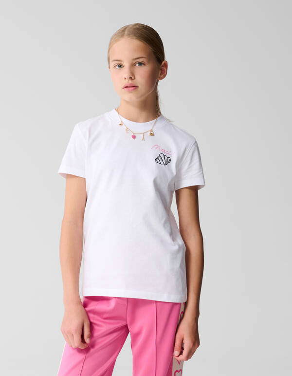 Paris Artwork T-shirt Weiß SHOEBY GIRLS