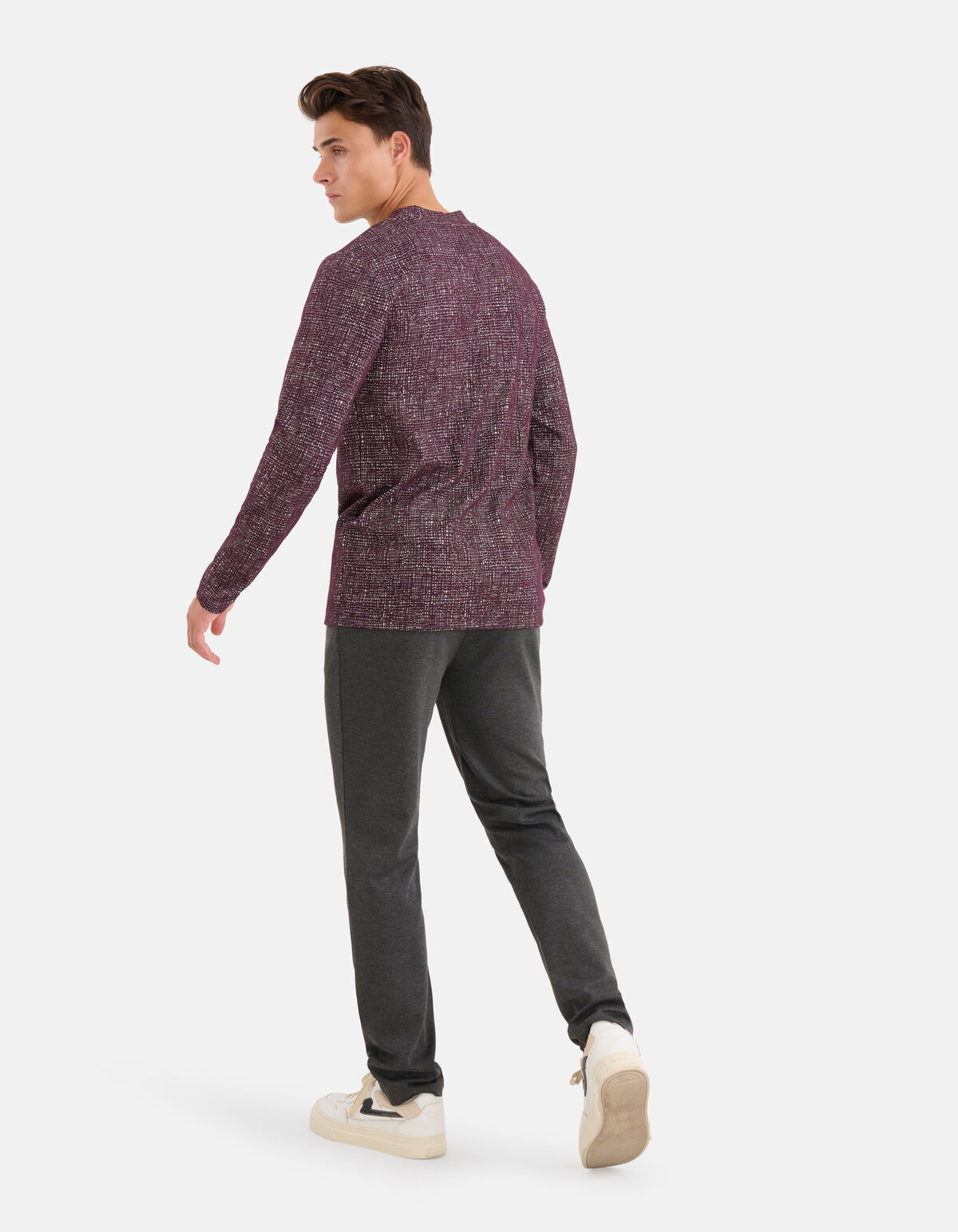 Grafik-T-Shirt Bordeaux SHOEBY MEN