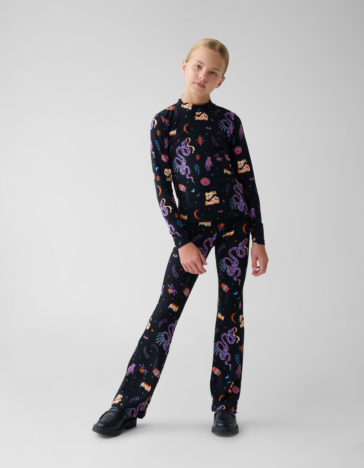 Bedrucktes Top Schwarz SHOEBY GIRLS