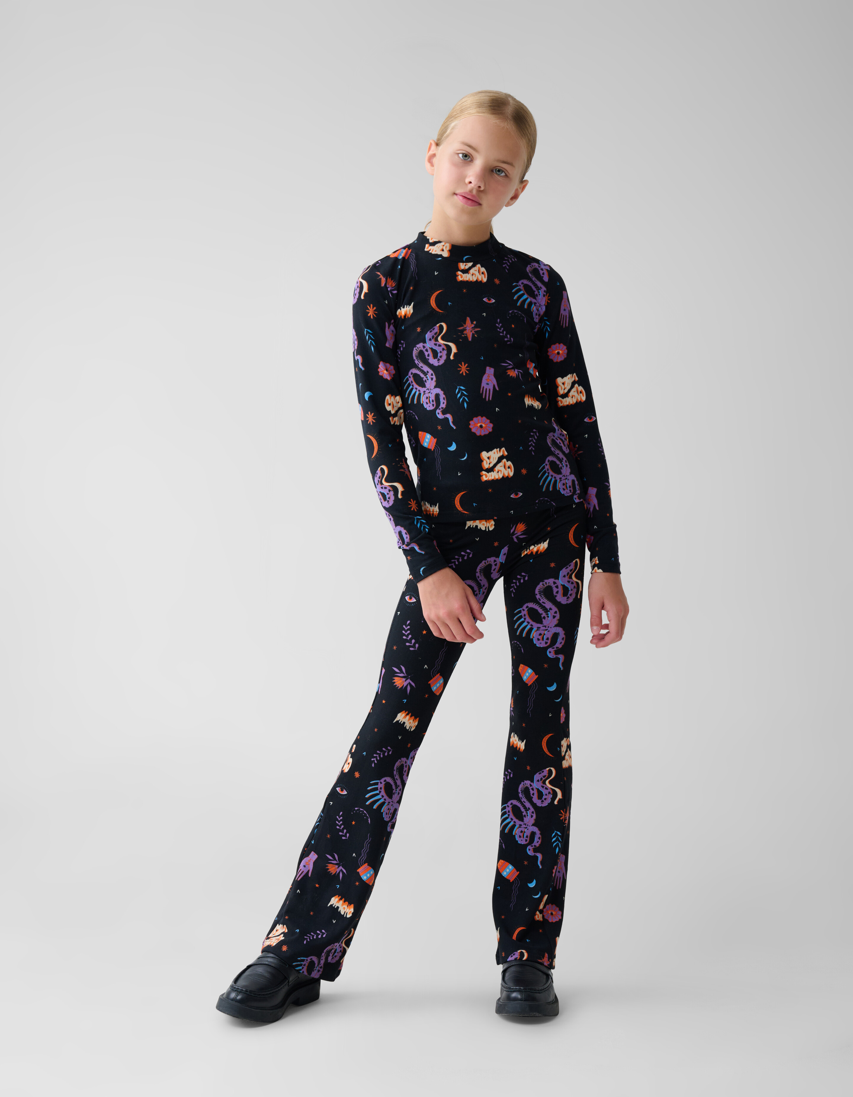 Bedrucktes Top Schwarz SHOEBY GIRLS