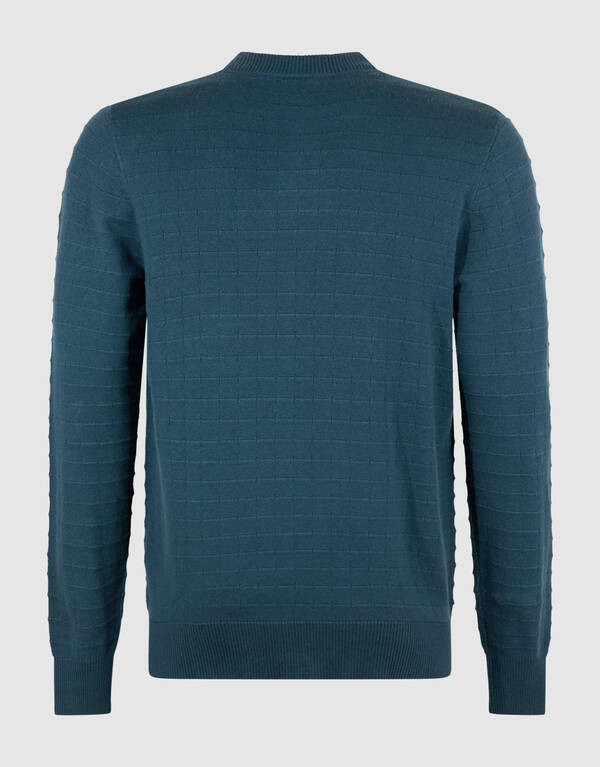 Strukturierter Strickpullover Dunkelgrün SHOEBY MEN