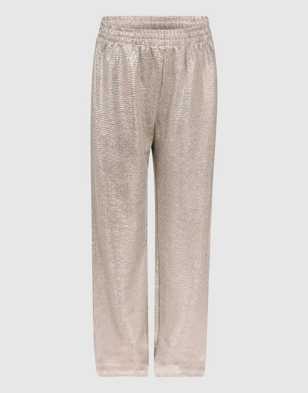 Metallische Hose mit weitem Bein Silber SHOEBY GIRLS