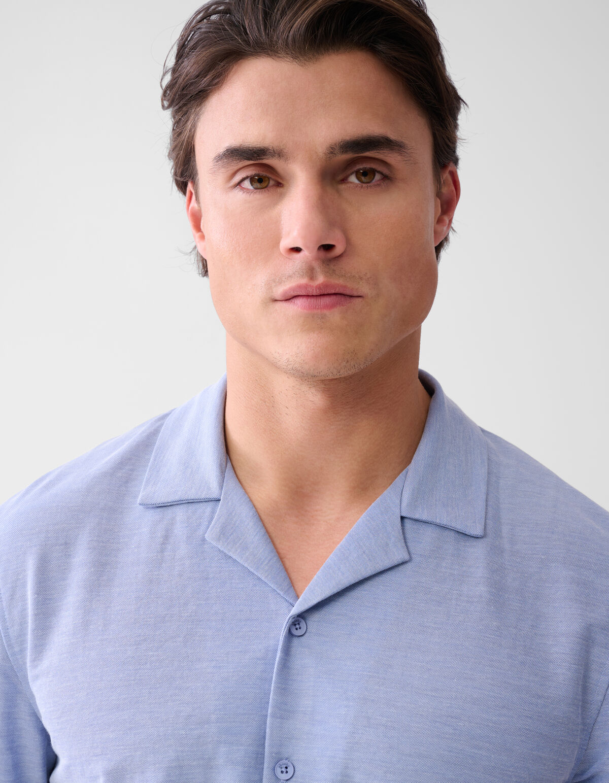 Piqu&eacute;-Hemd Blau SHOEBY MEN