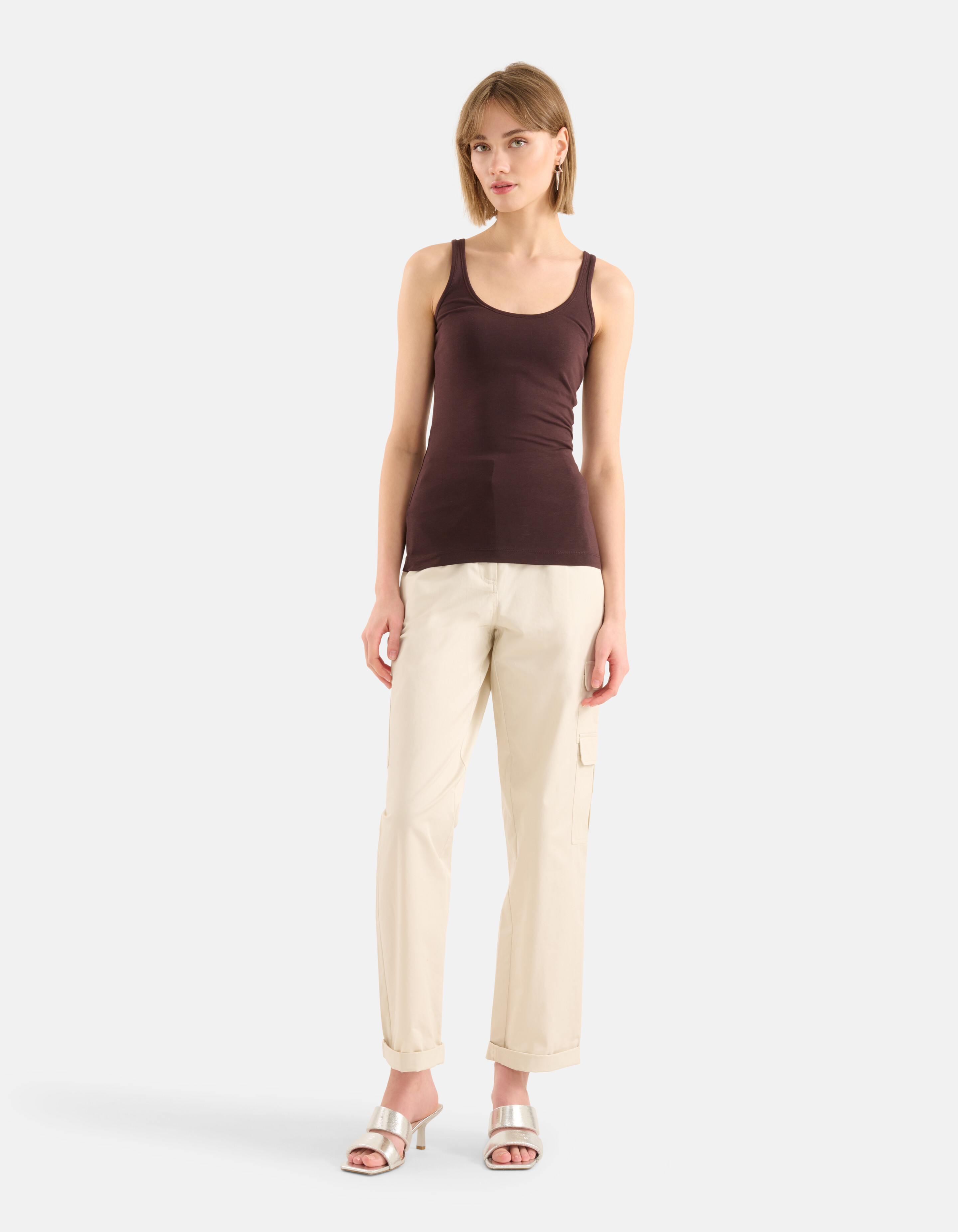 Basic Top Dunkelbraun Eksept