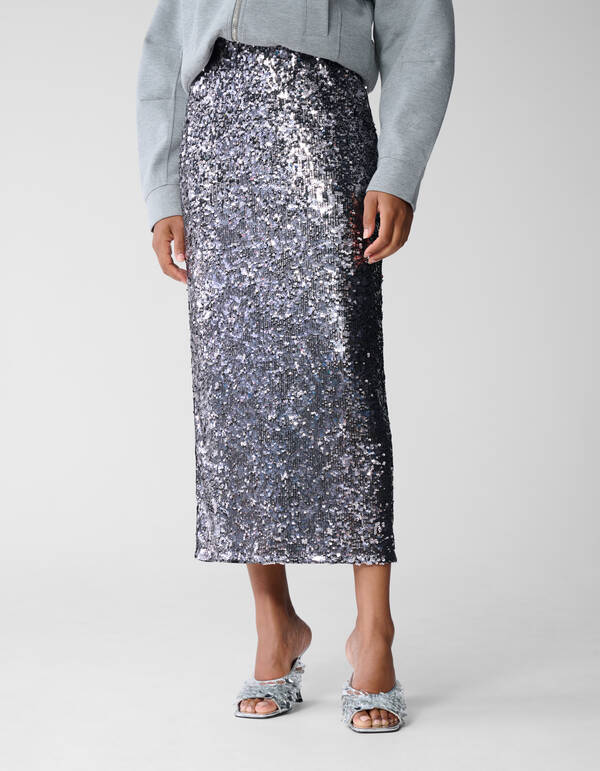 Sequin Maxi Rock Dunkelgrau Von Fred SHOEBY WOMEN