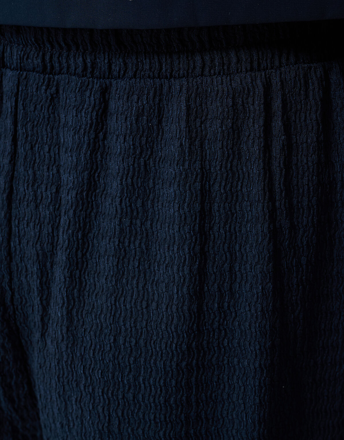 Crinkle-Hose mit weitem Bein Dunkelblau SHOEBY WOMEN