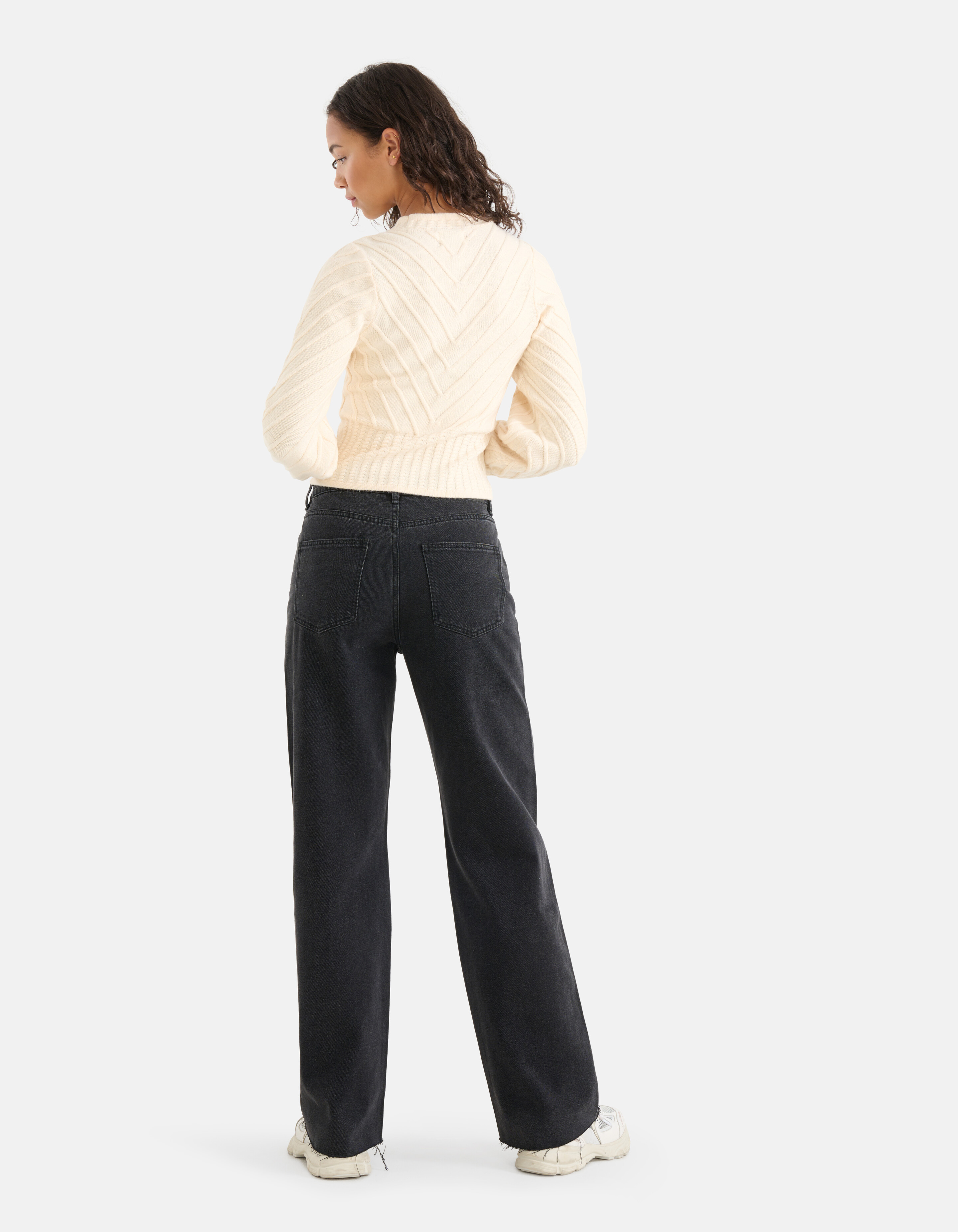Diagonaler Pullover Off White SHOEBY WOMEN