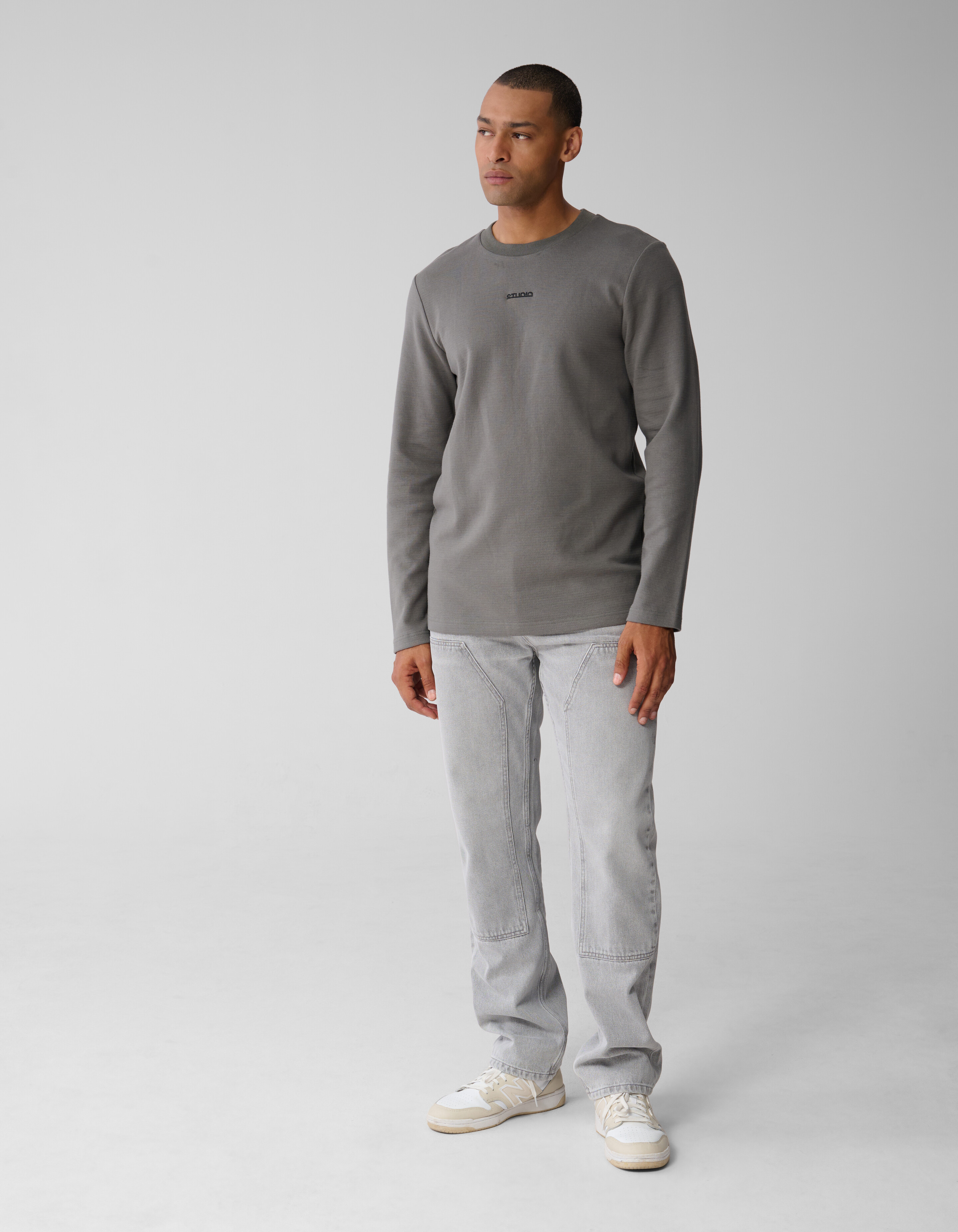 Studio Struktur T-Shirt Dunkelgrün SHOEBY MEN