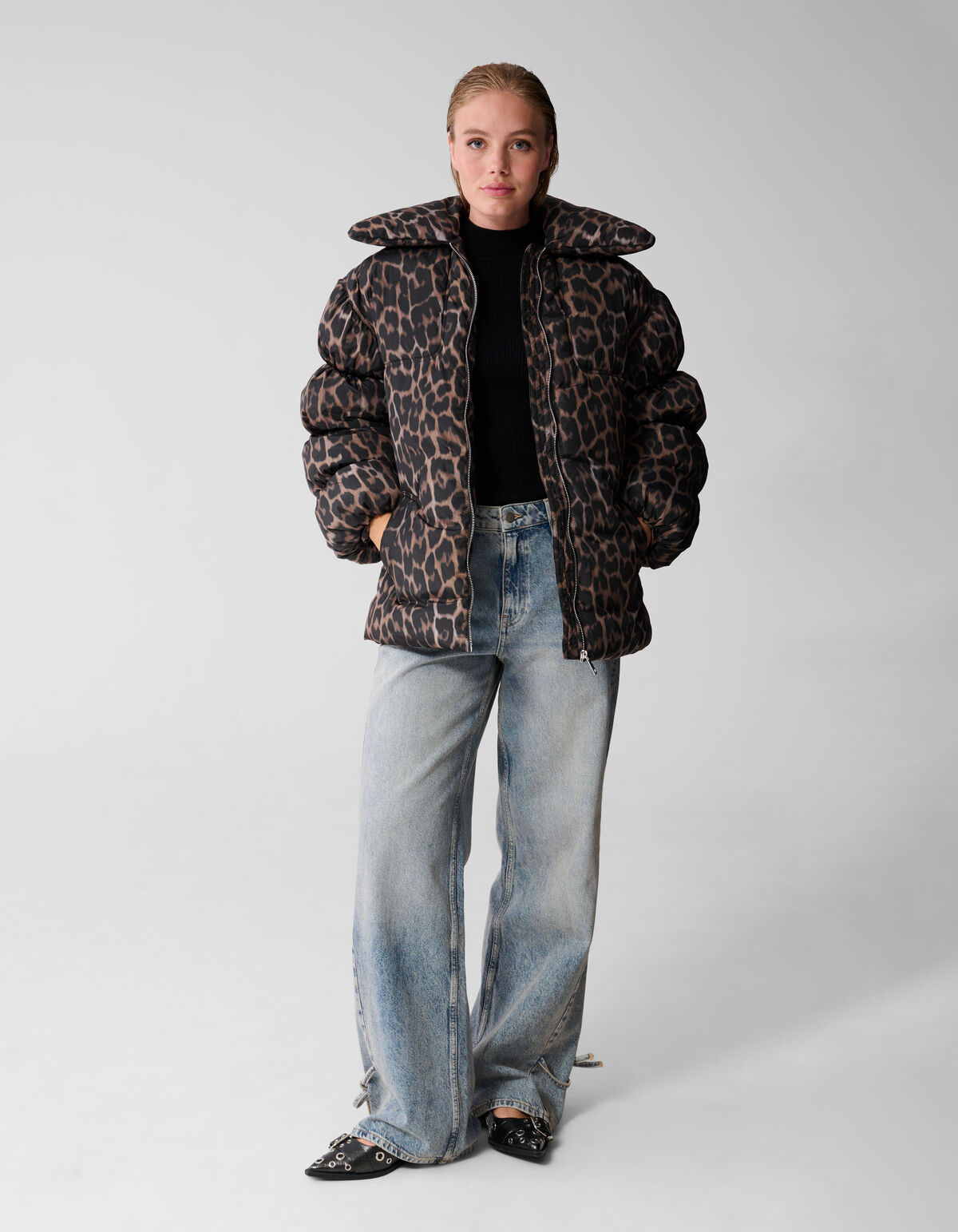 Leoparden-Steppjacke Braun SHOEBY WOMEN