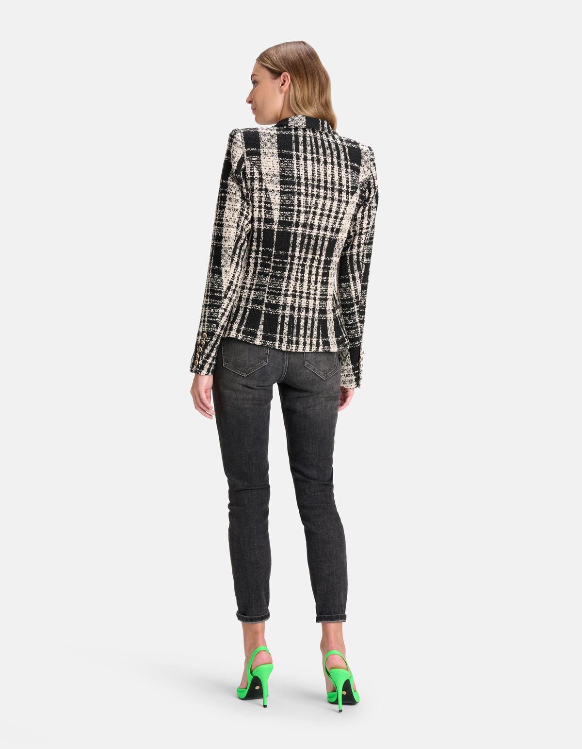Power Blazer aus kariertem Tweed von Fred SHOEBY WOMEN