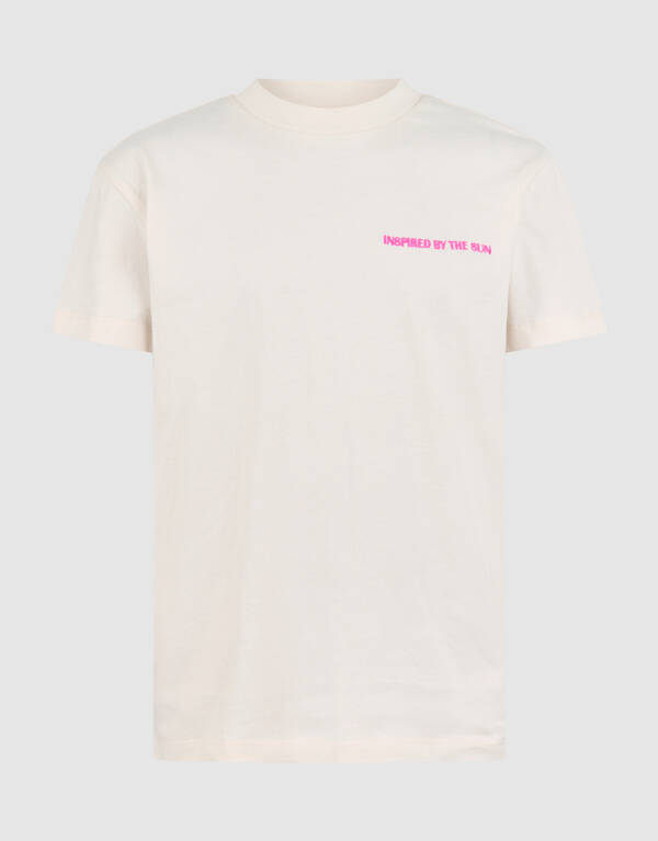 Tropical Artwork T-Shirt Offbroken White SHOEBY GIRLS