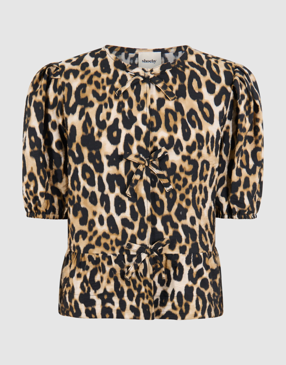 Leoparden-Schleifen-Top Braun SHOEBY GIRLS