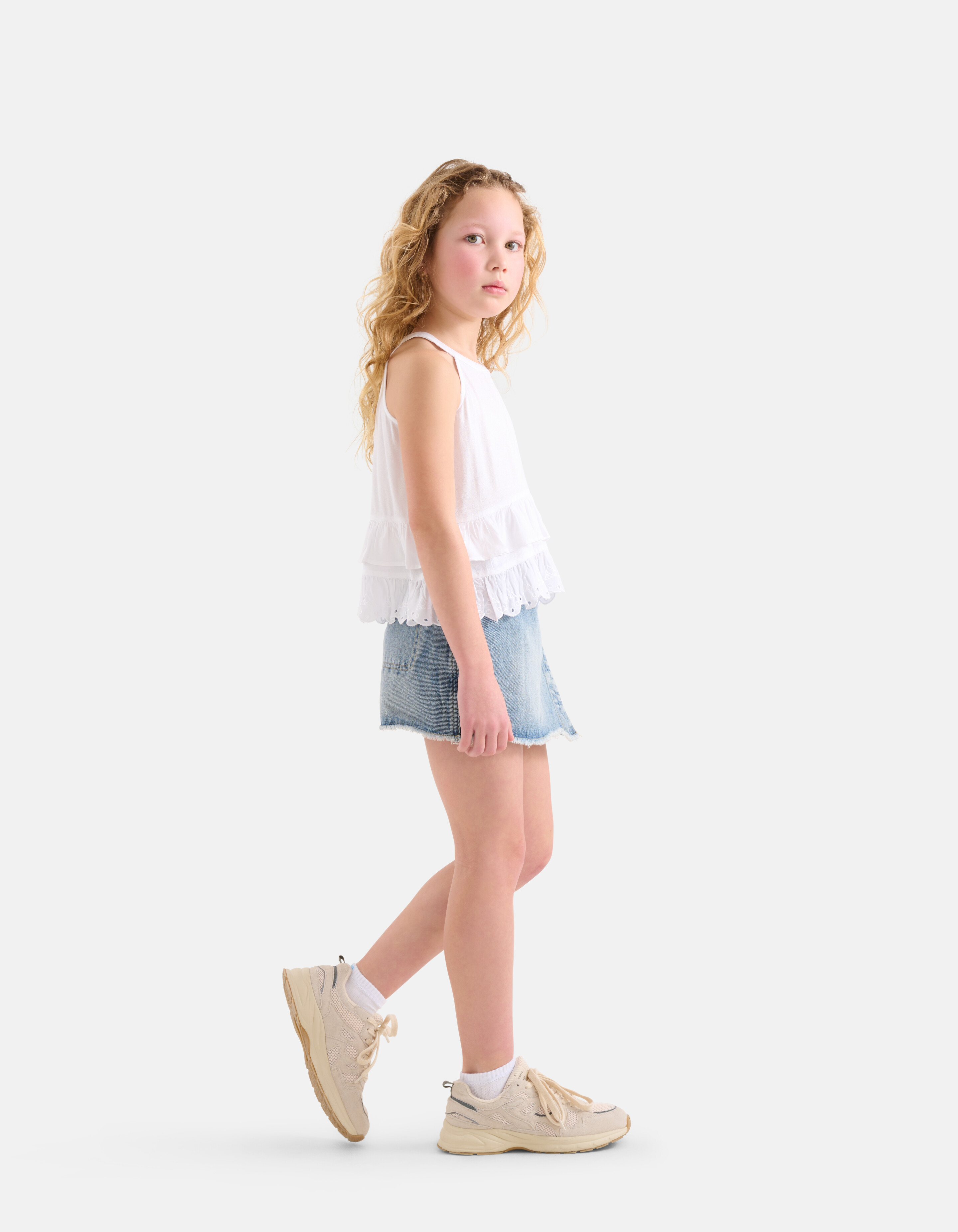 Besticktes Neckholder-Top Weiß SHOEBY GIRLS