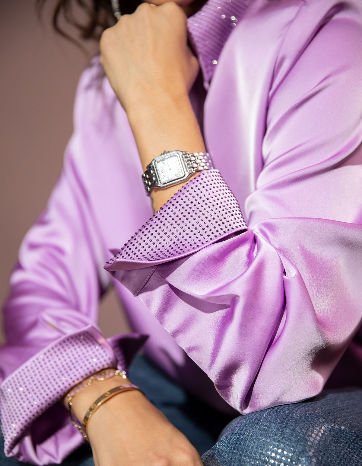 Satinbluse Hellviolett By Lizzy SHOEBY WOMEN