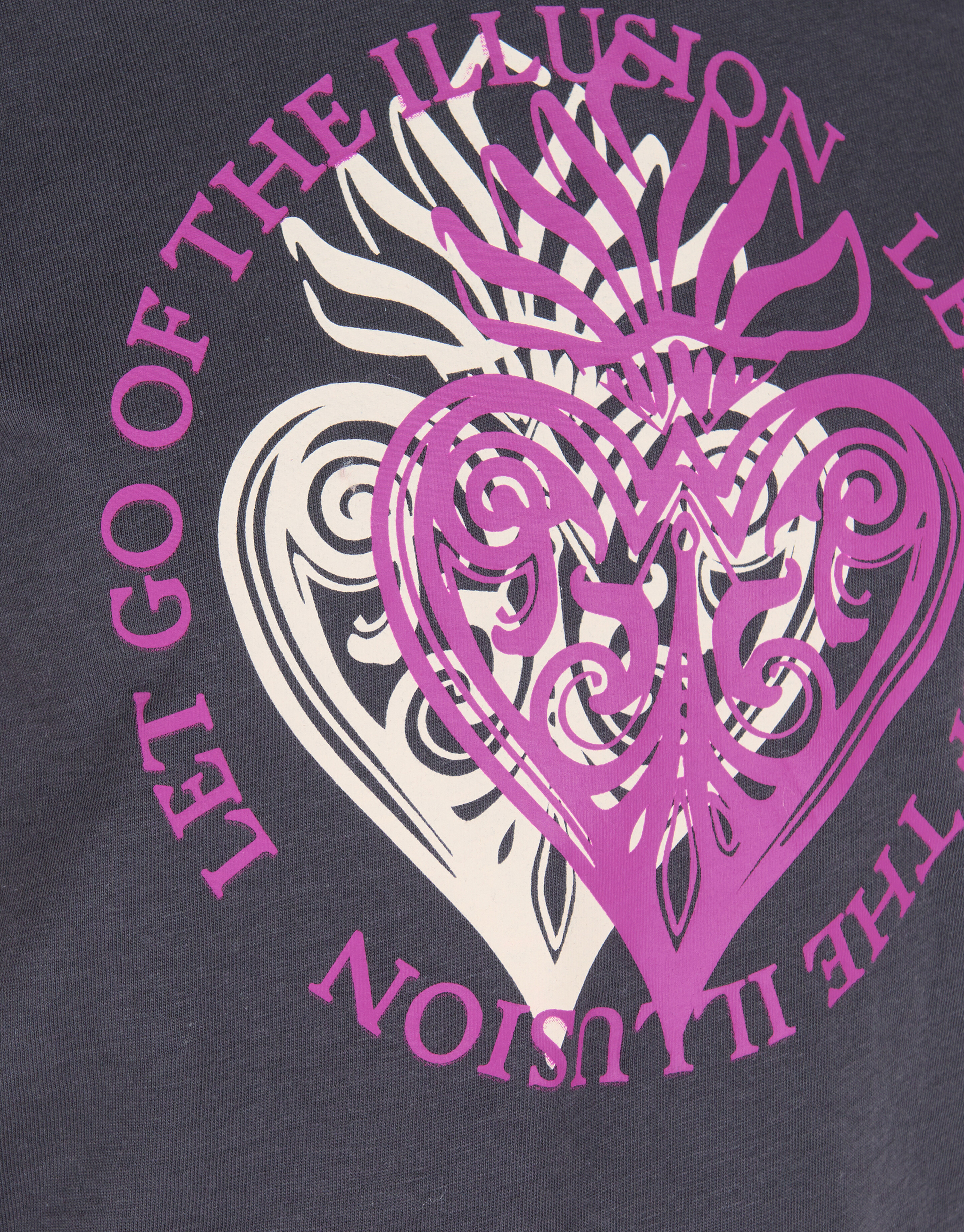 Bedrucktes T-Shirt in lockerer Passform Dunkelgrau SHOEBY GIRLS