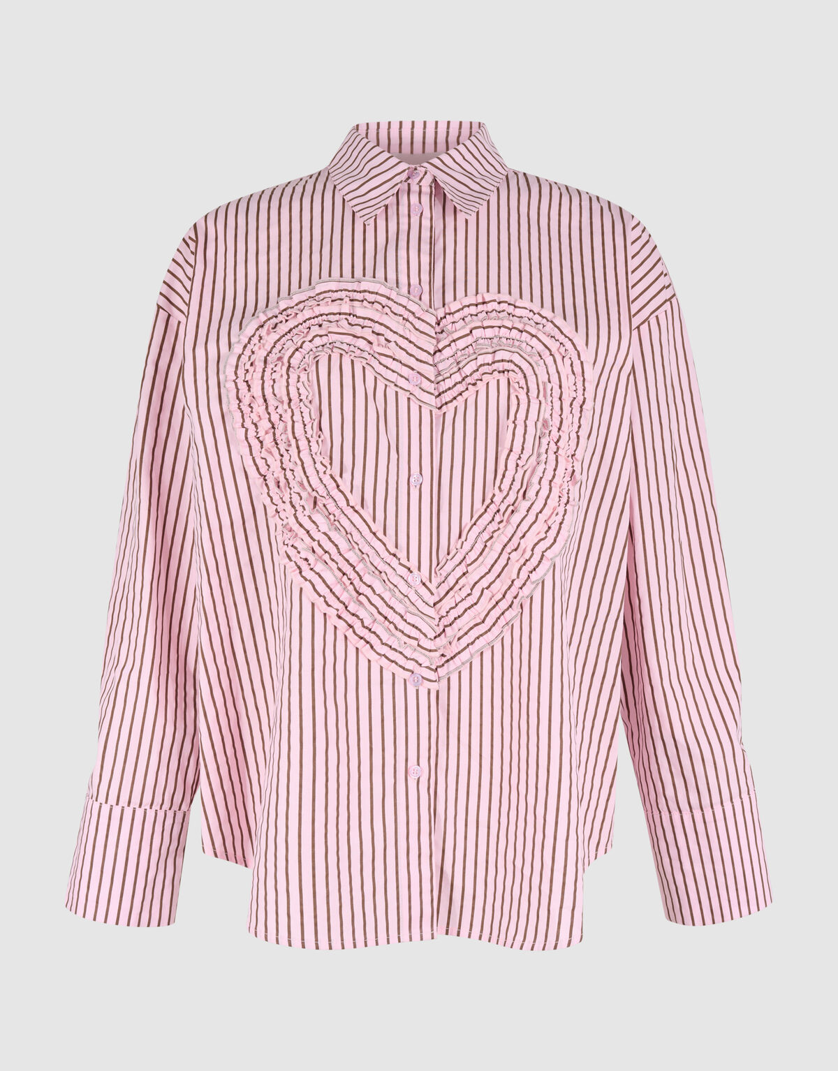 Herz-Rüschen-Bluse Rosa SHOEBY WOMEN