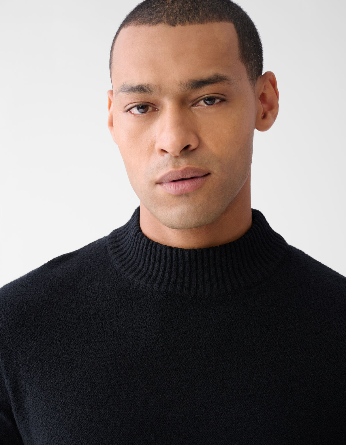 Bouclé Pullover Schwarz SHOEBY MEN