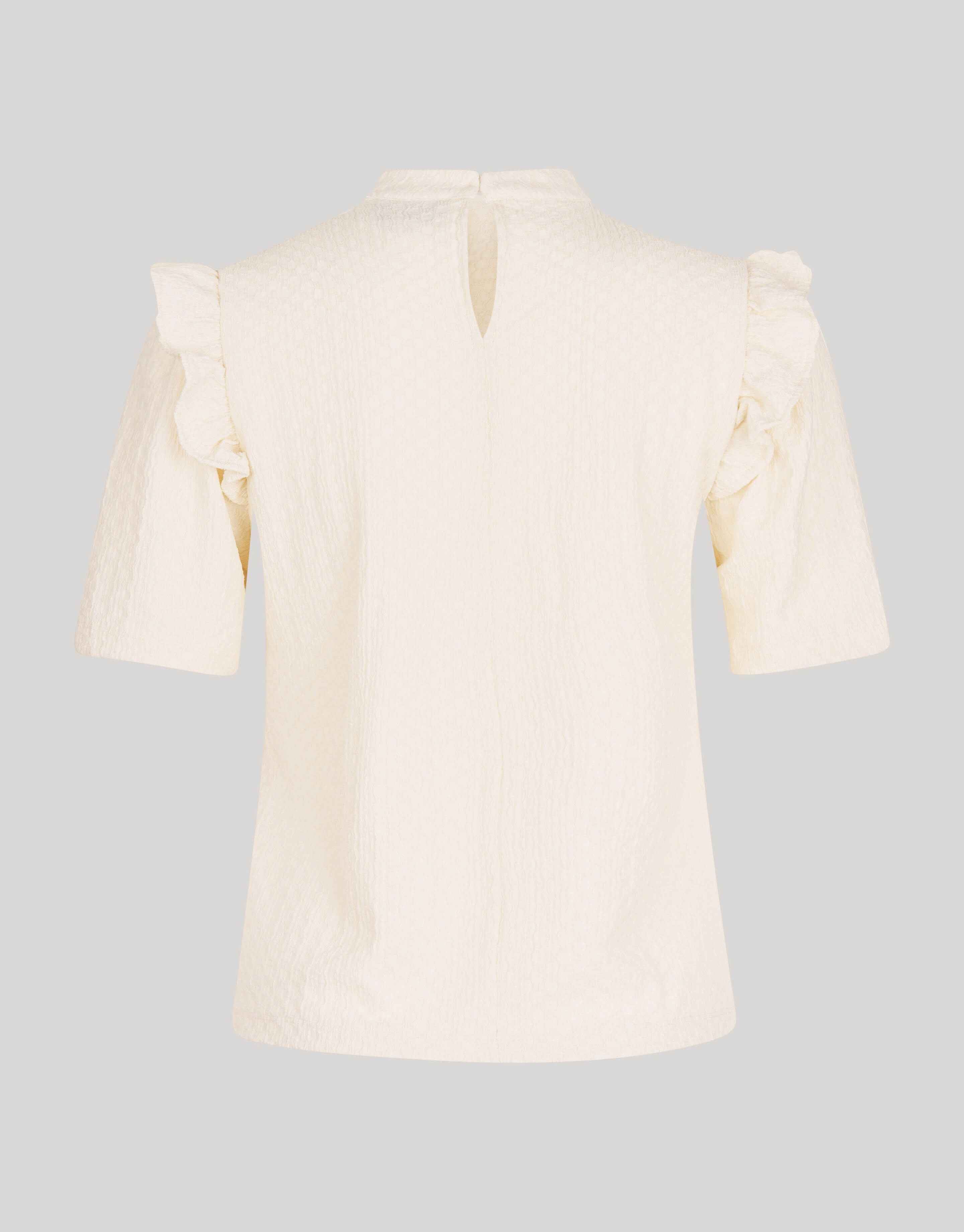 Crinkle Ruffle Top Weiß SHOEBY WOMEN