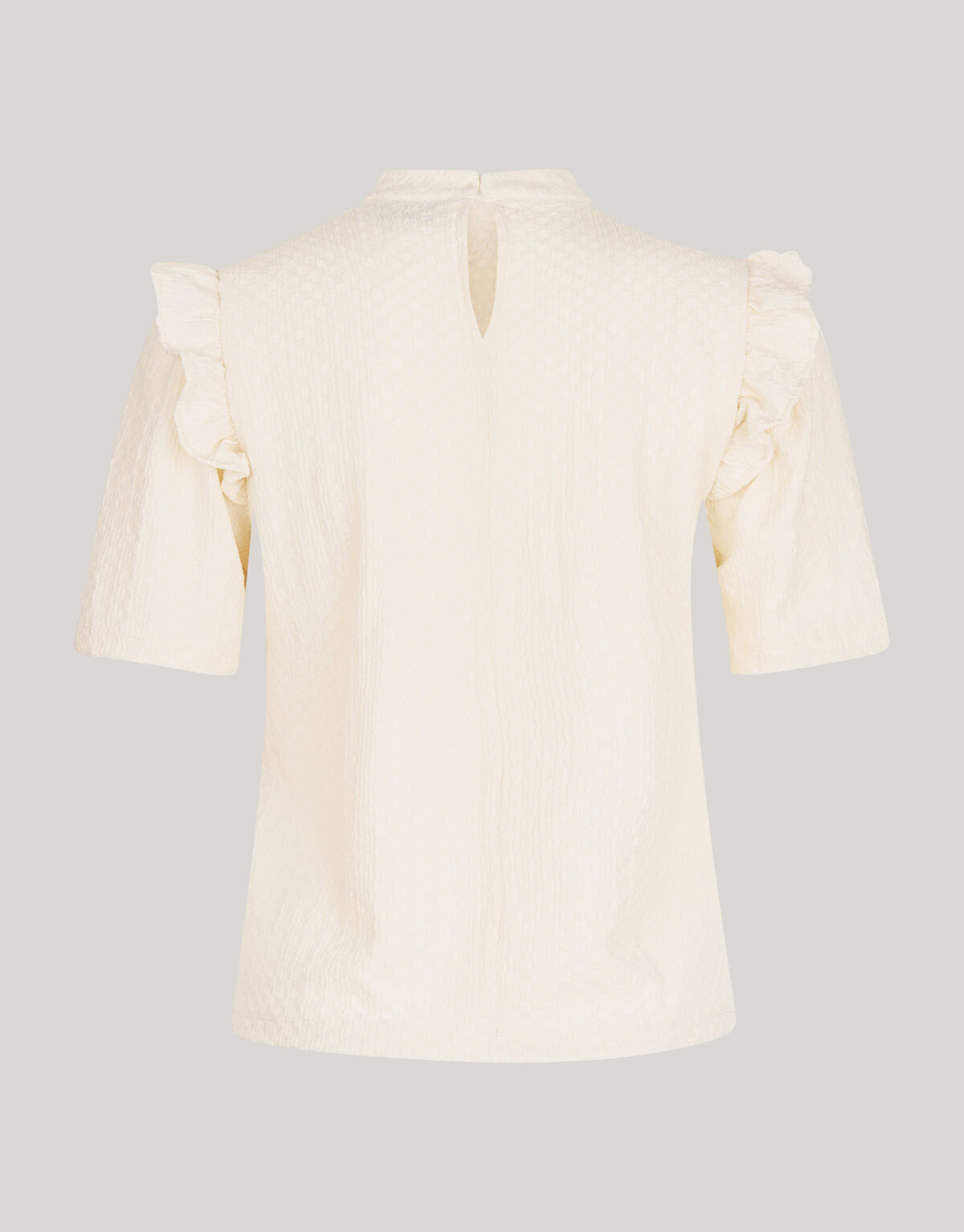 Crinkle Ruffle Top Weiß SHOEBY WOMEN